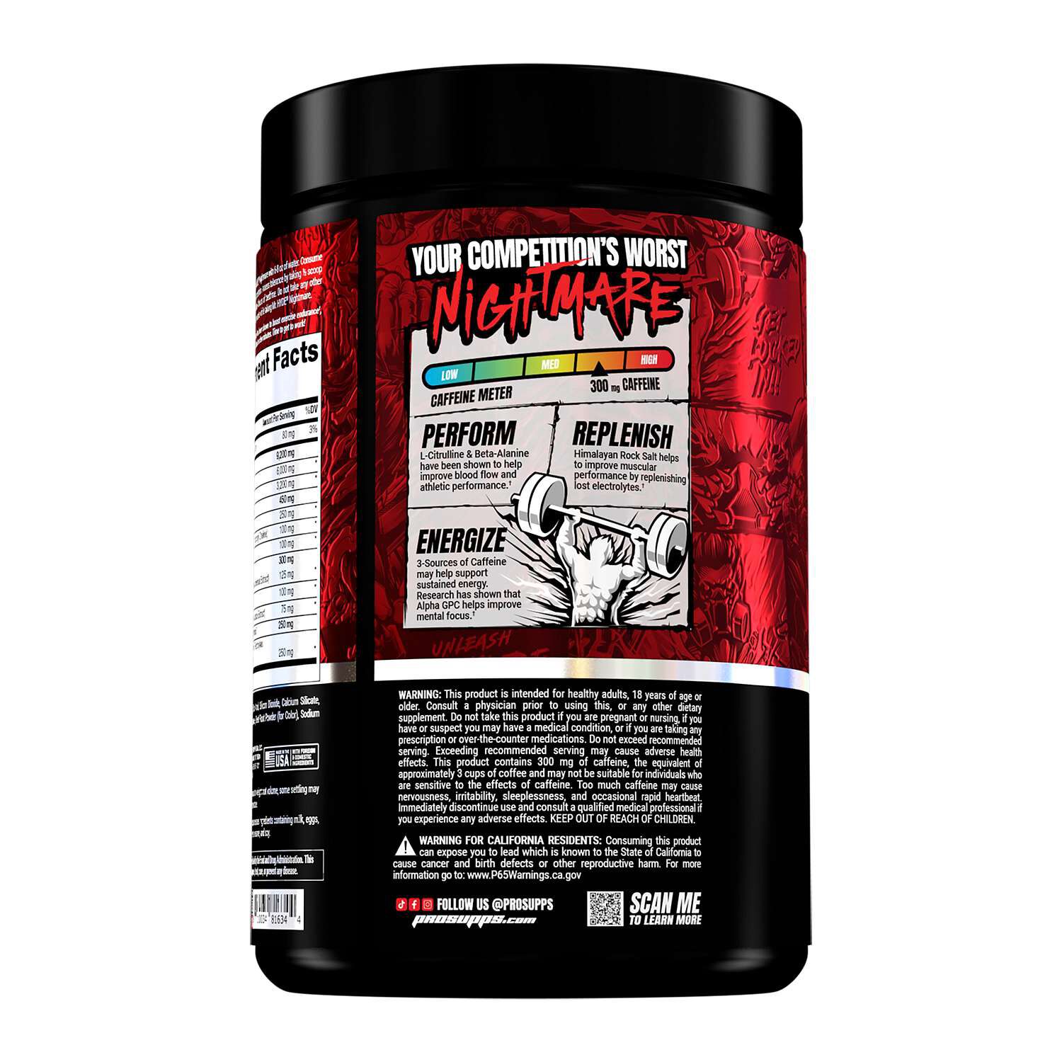 Pro Supps® - Mr. HYDE Nightmare Intense Energy Pre-Workout - Blood