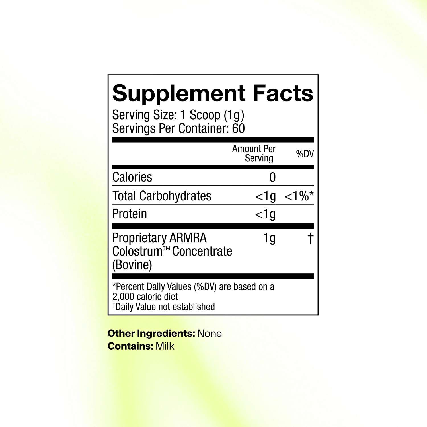 Colostrum - Unflavored - 2.1 oz. (60 Servings)