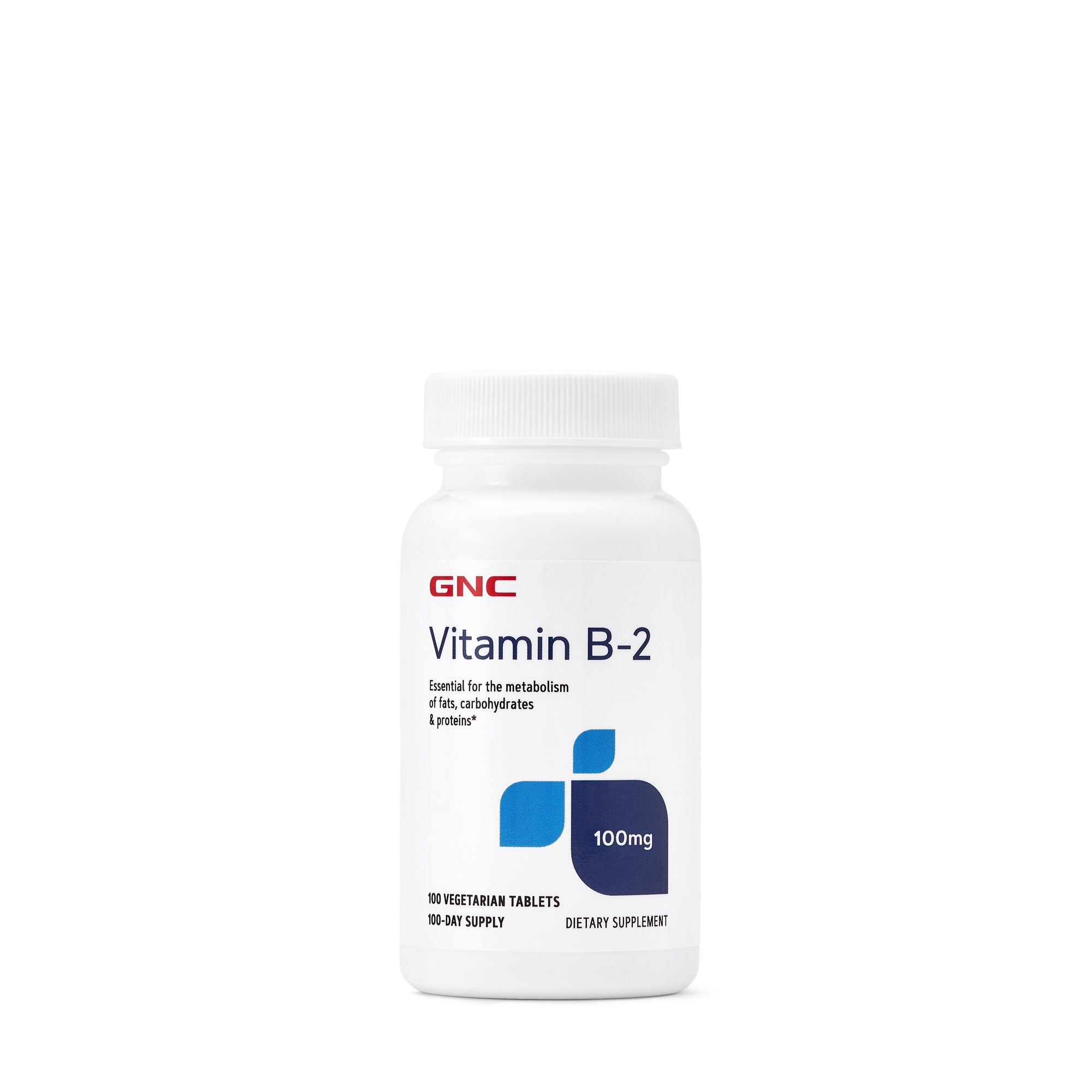 Vitamin B-2 100 mg - 100 Vegetarian Tablets (100 Servings)  | GNC