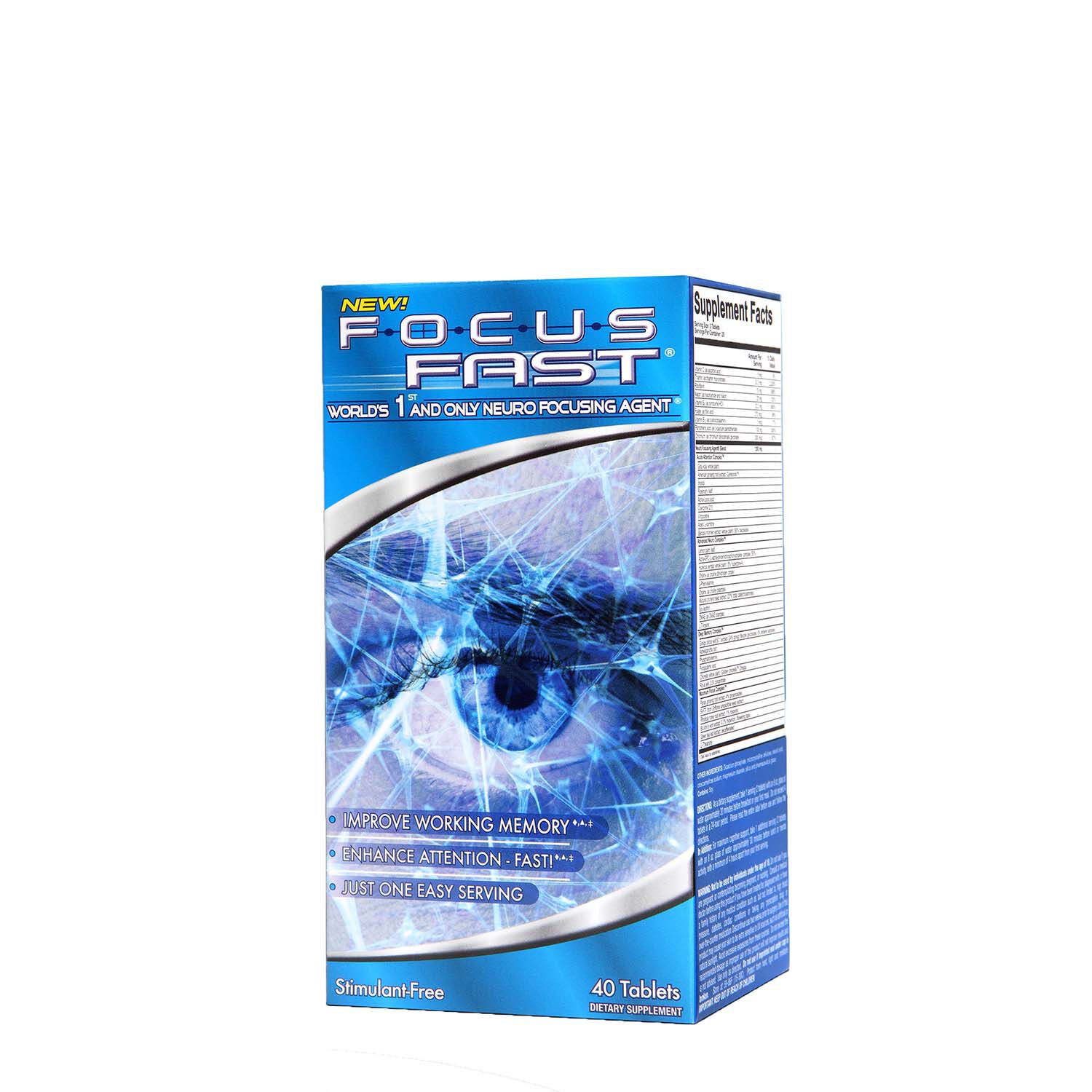 World&rsquo;s 1st &amp; Only Neuro Focusing Agent&reg; - 40 Tablets (20 Servings)  | GNC