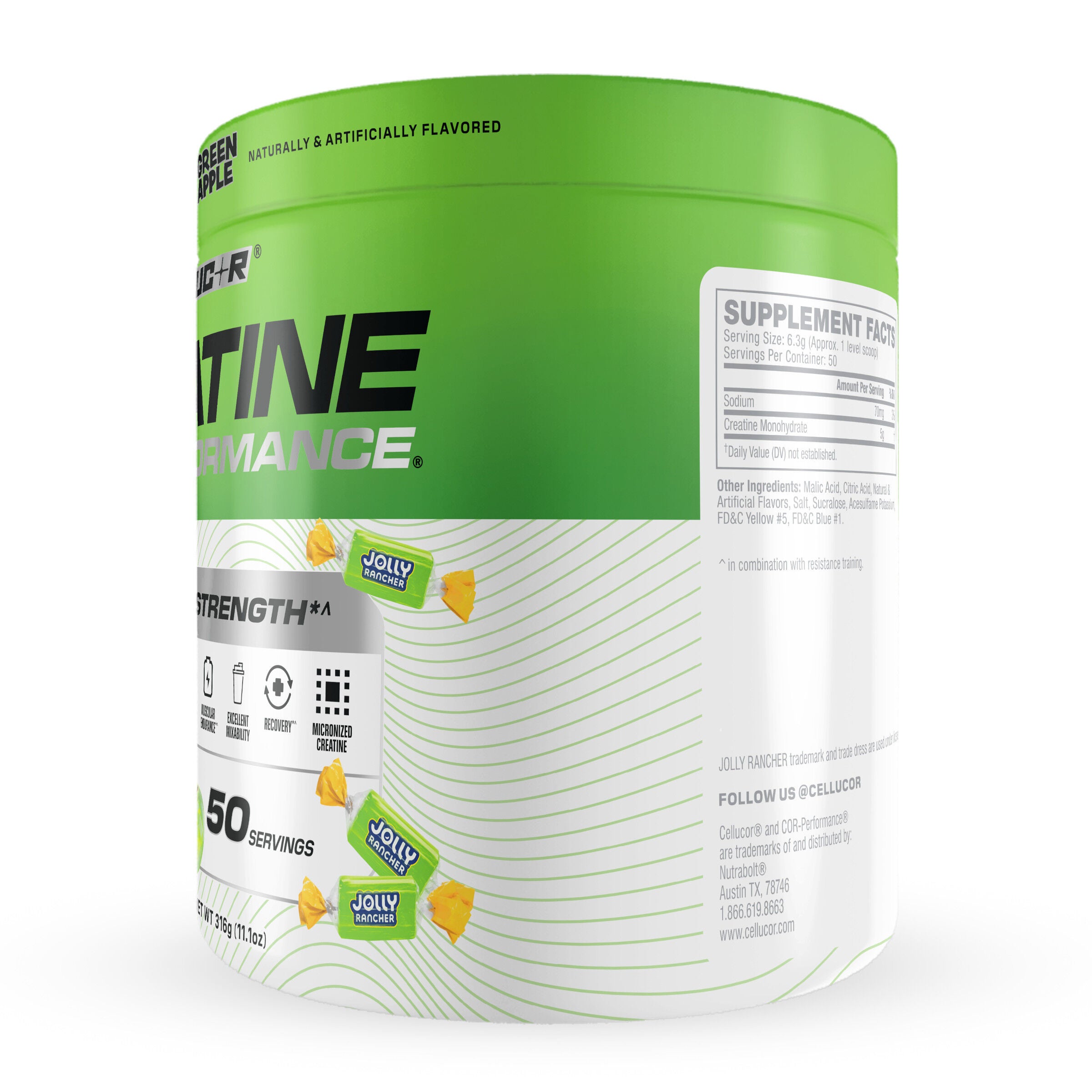 COR-Performance Creatine - Green Apple Jolly Rancher (50 Servings)  | GNC