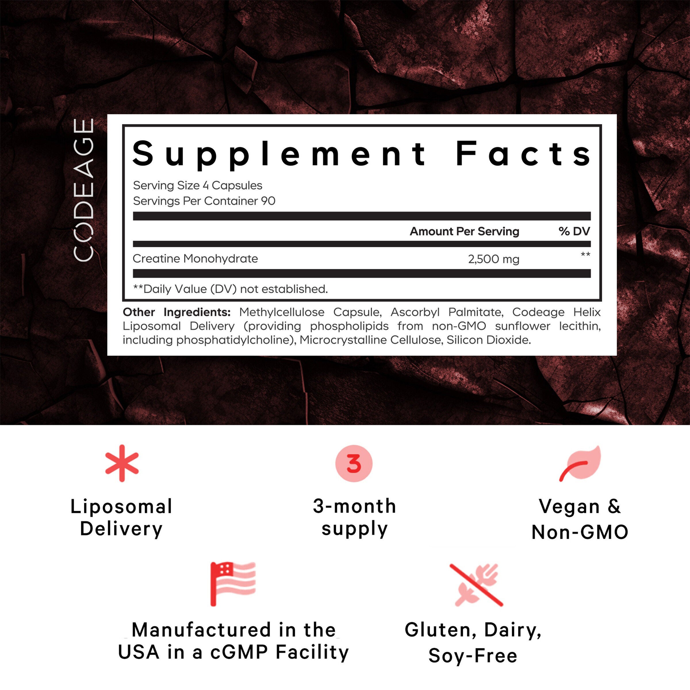 Liposomal Creatine - 360 Capsules (90 Servings)  | GNC