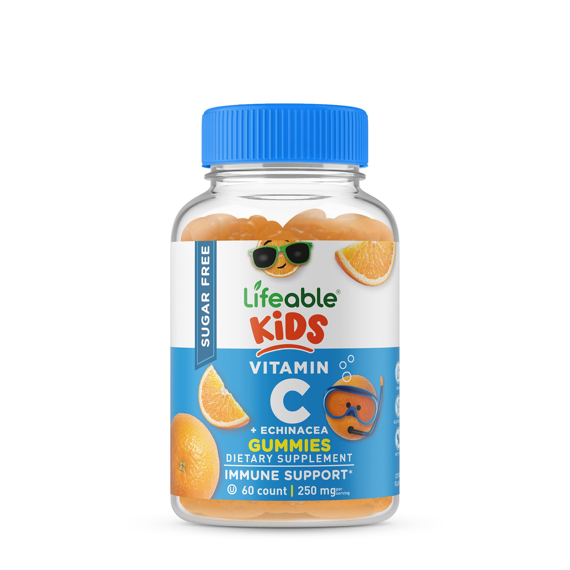Lifeable Kids Sugar Free Vitamin C 250Mg - 60 Gummies (30 Servings)