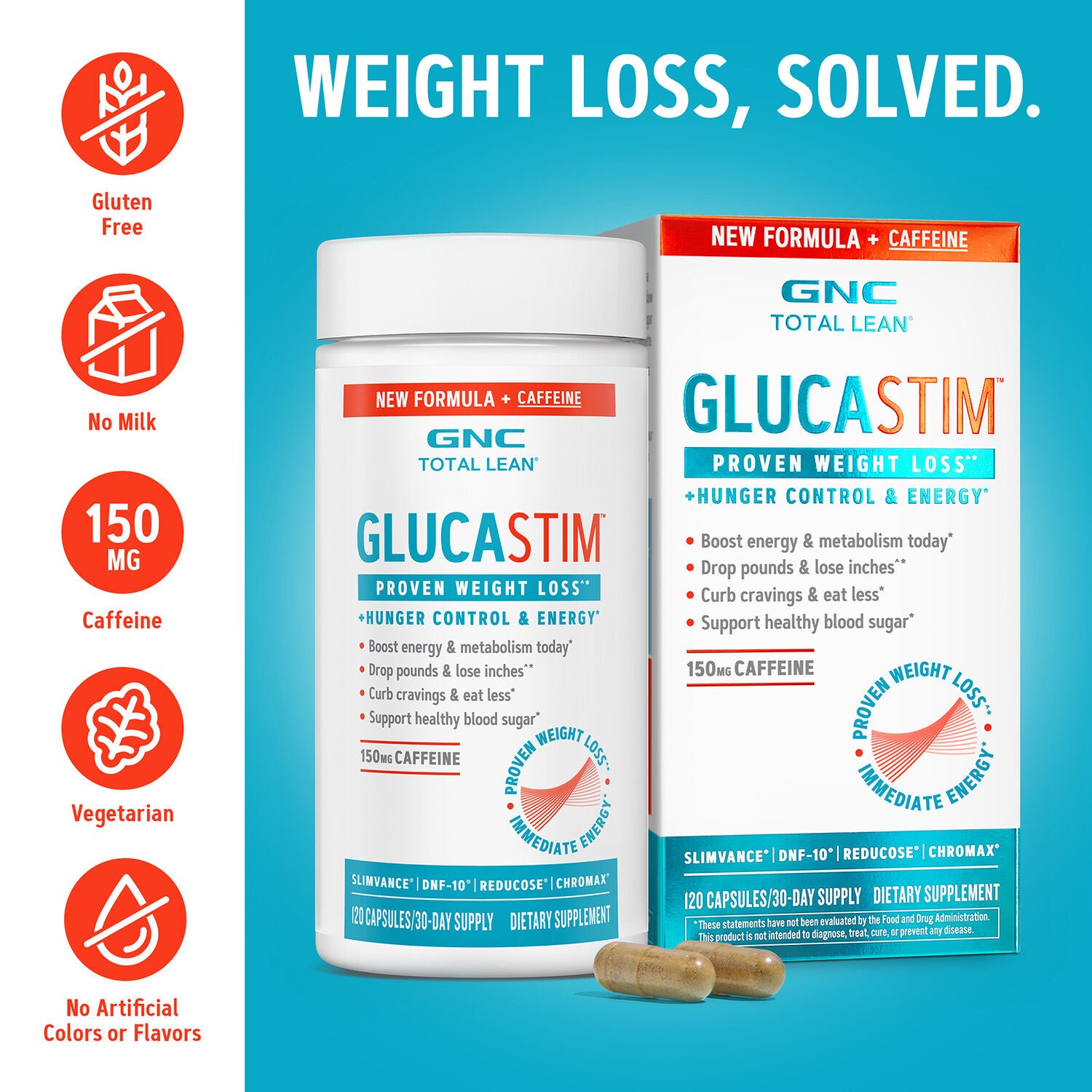 GlucaStim&trade; - 120 Capsules (60 Servings)  | GNC
