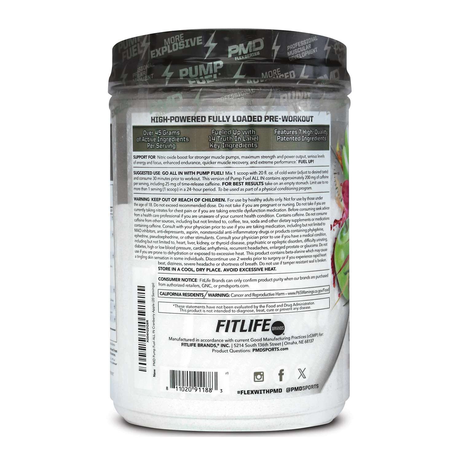 PMD® - Pump Fuel All In - Crushin' Cranberry Apple (20 Servings) | GNC