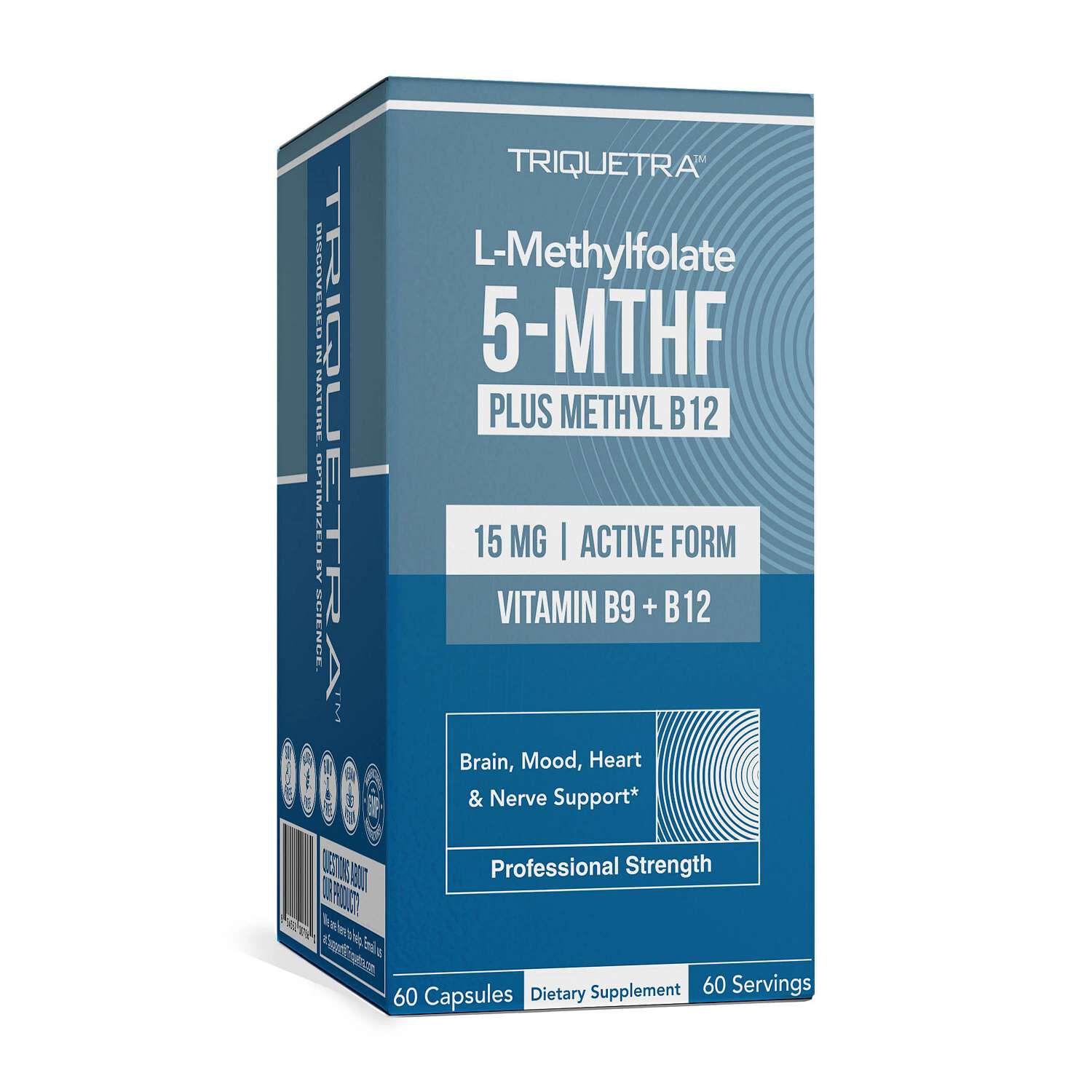 L-Methylfolate 5-MTHF 15mg - 60 Capsules (60 Servings)  | GNC