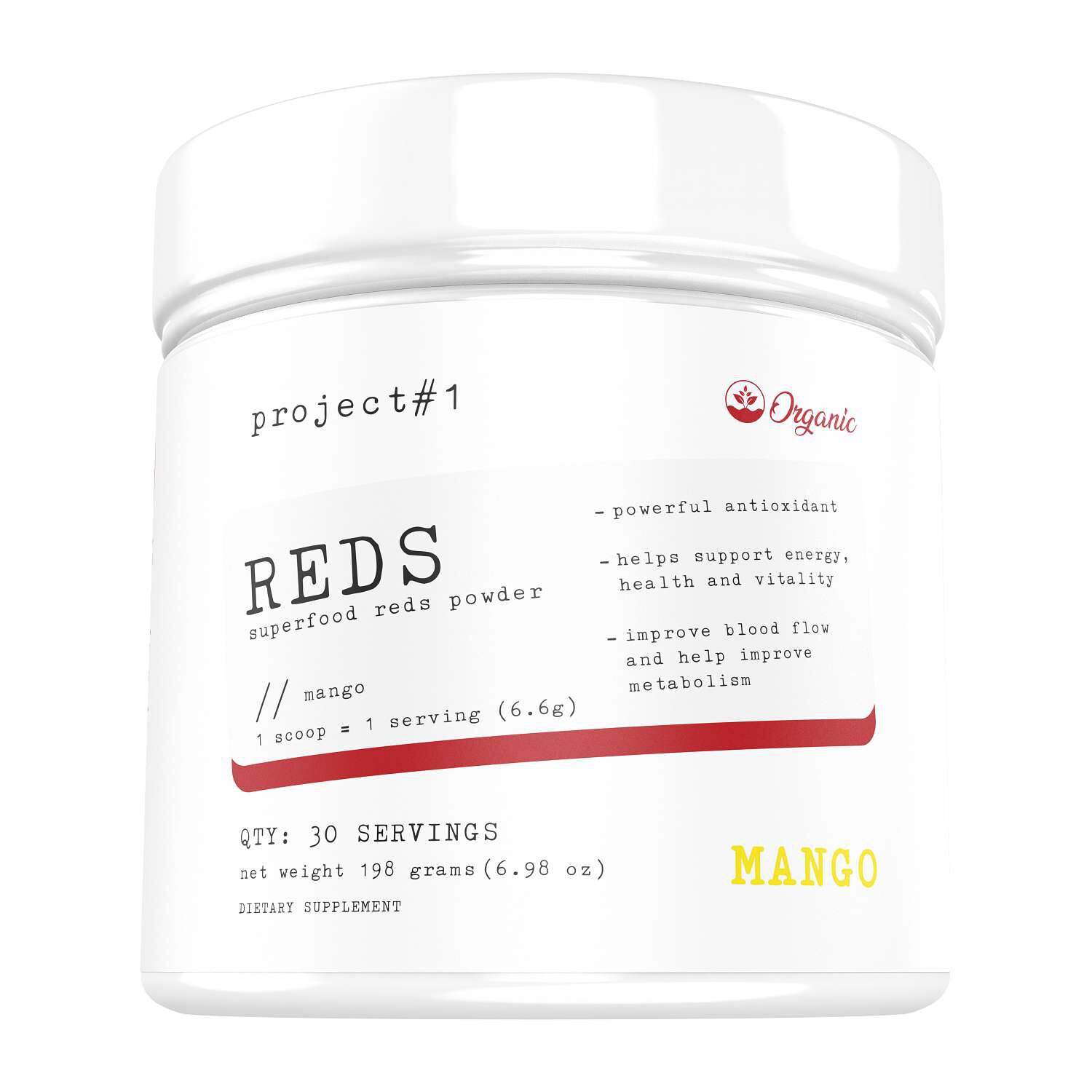 Reds Superfood - Mango - 6.98 oz (30 Servings)