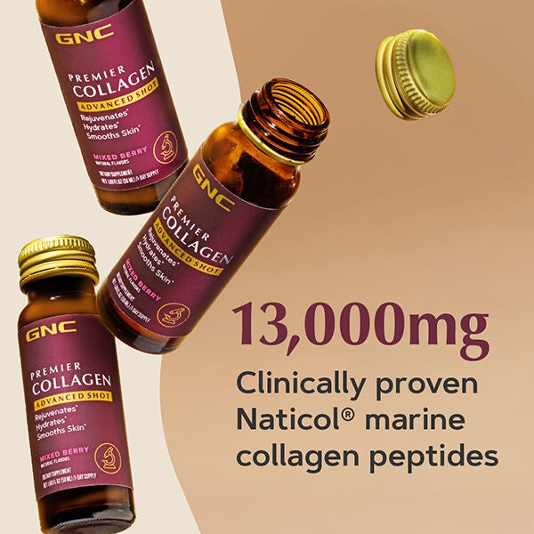 Premier Collagen Advanced Shot - Mixed Berry - 1.69 fl oz (10 Bottles)  | GNC