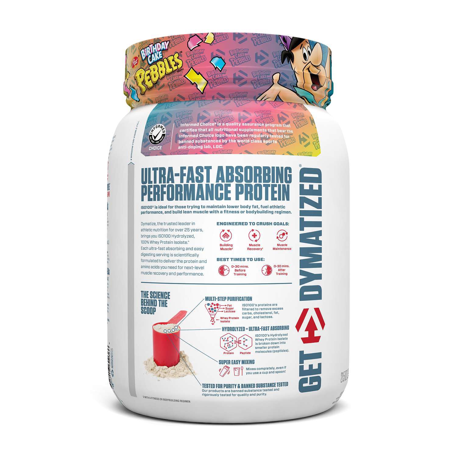 ISO 100&reg; Hydrolyzed Protein Powder - Birthday Cake Pebbles&trade; (20 Servings)