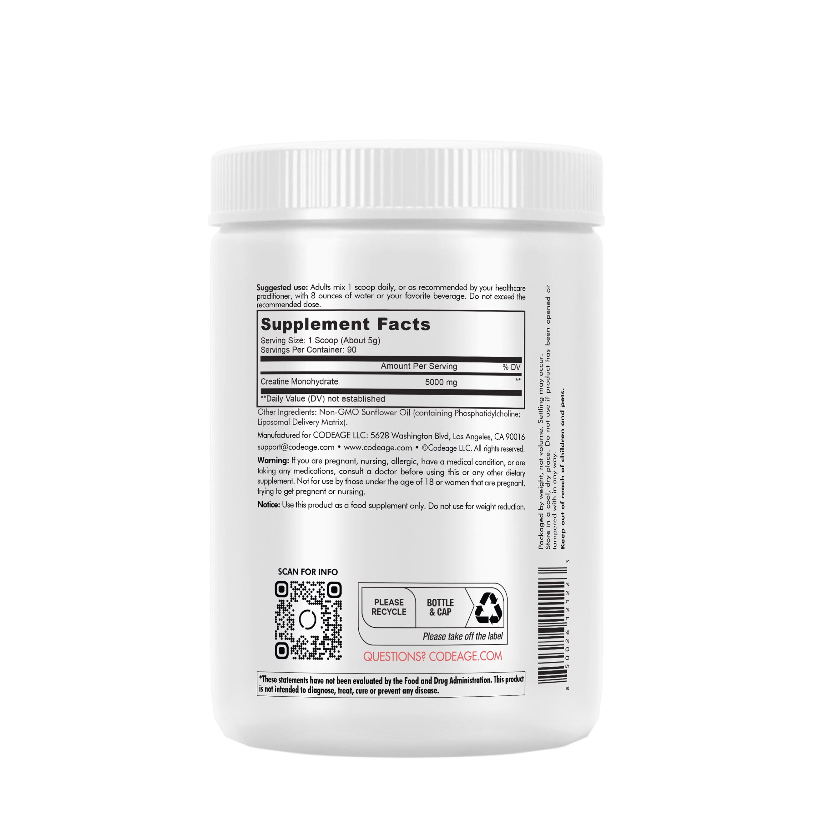 Liposomal Creatine Powder - Unflavored (90 Servings)