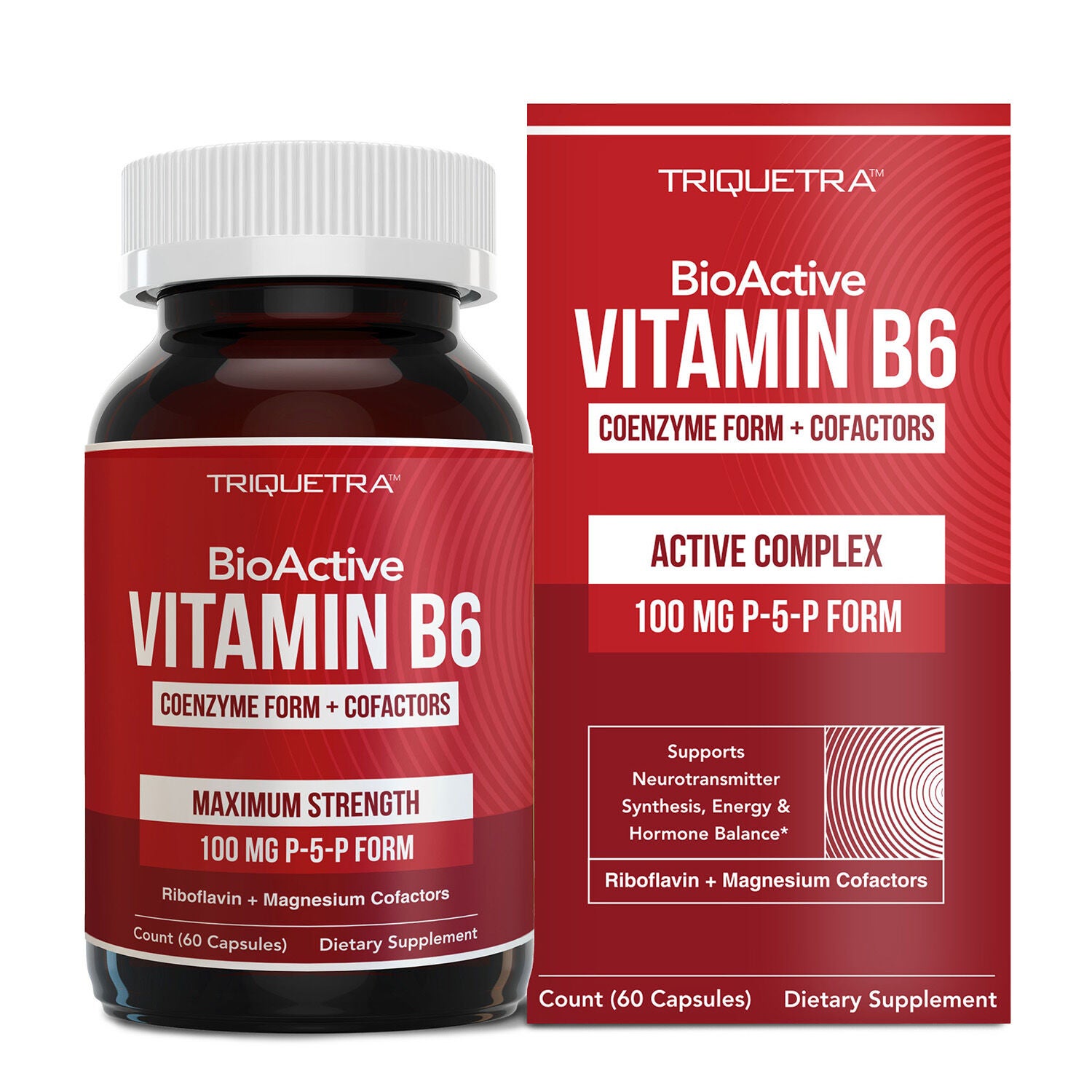 Vitamin B6 Coenzyme Form + Cofactors - Maximum Strength (60 Servings)