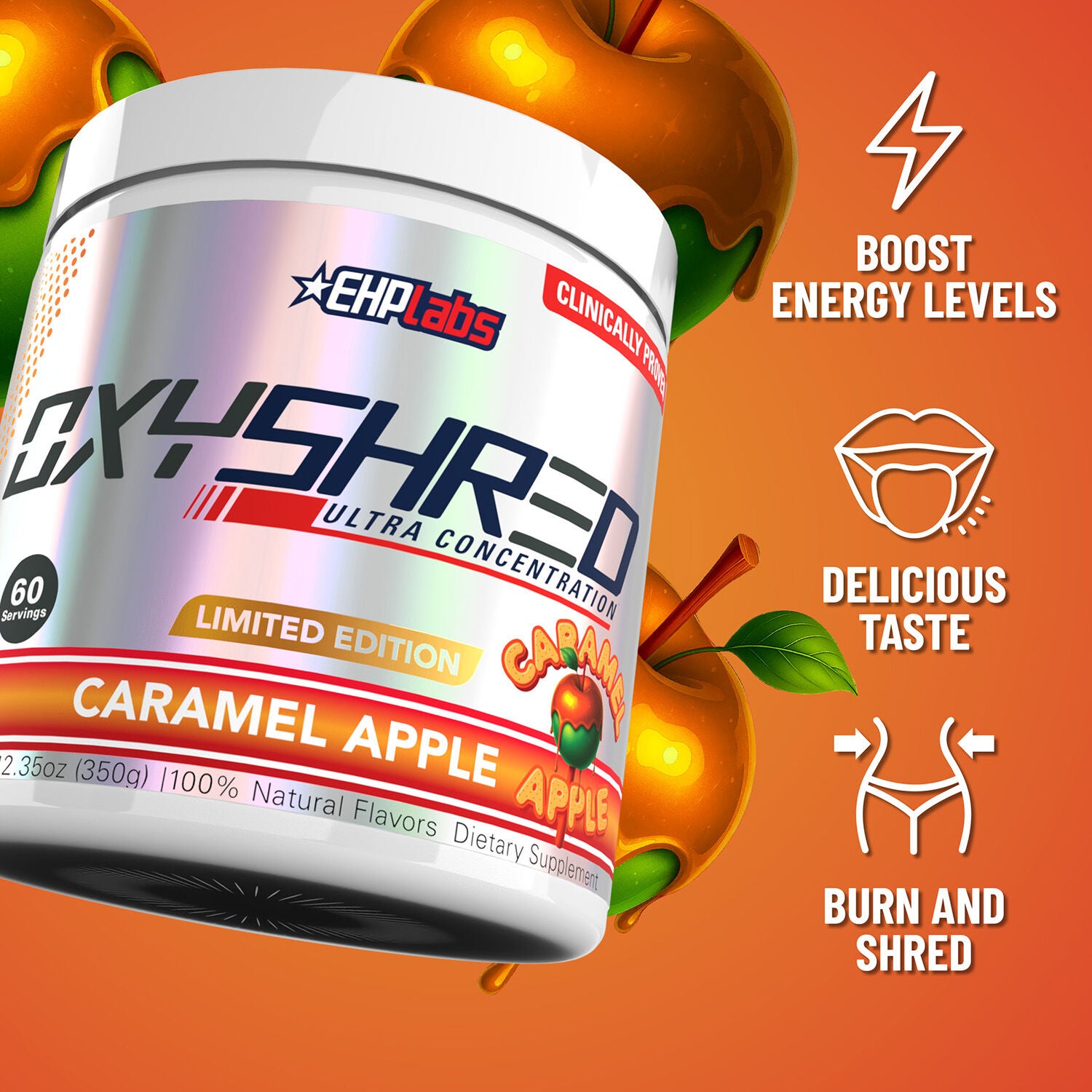 OxyShred - Caramel Apple - 12.35oz. (60 Servings) Caramel Apple | GNC