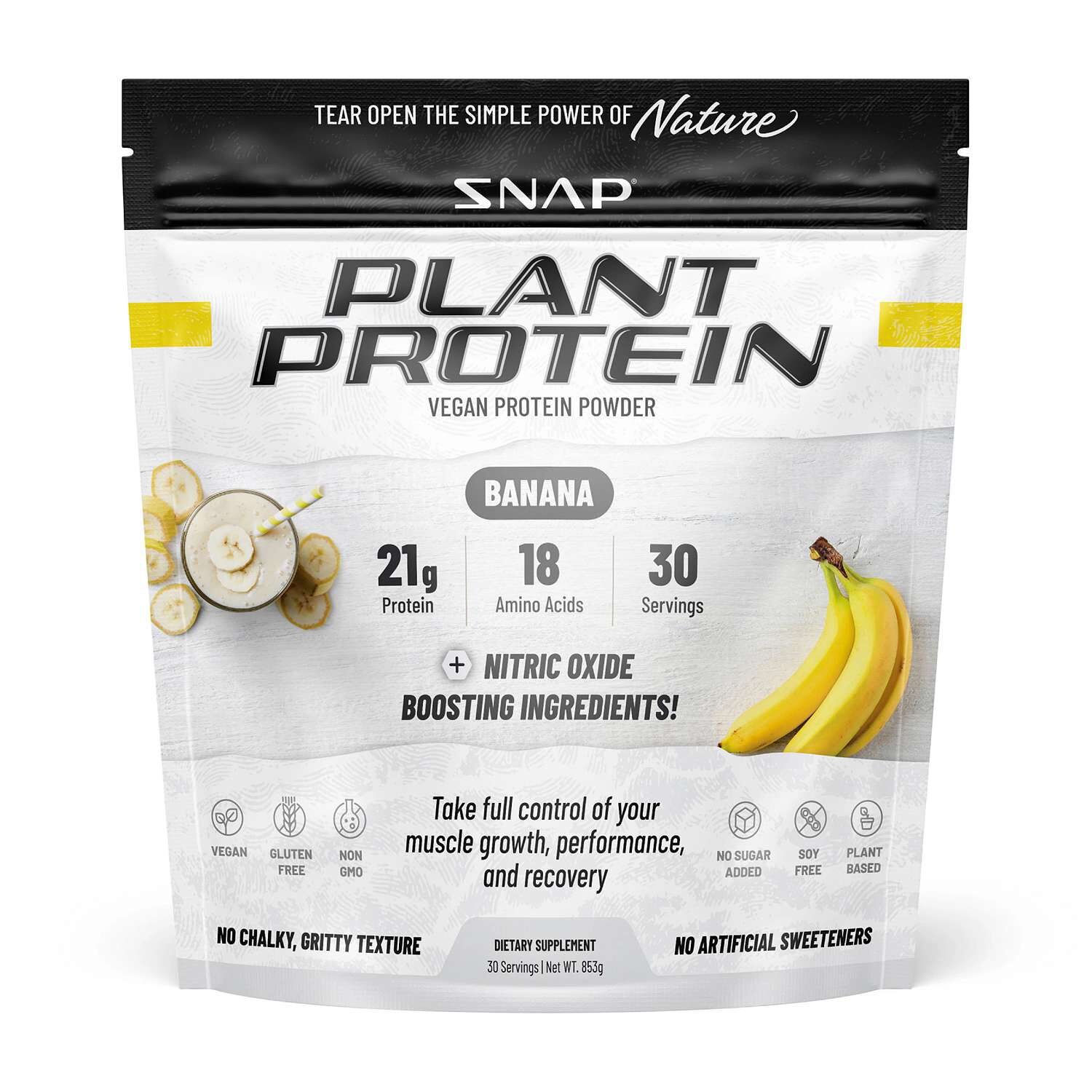 Plant Based Vegan Protein Powder - Banana (30 Servings) Banana | GNC