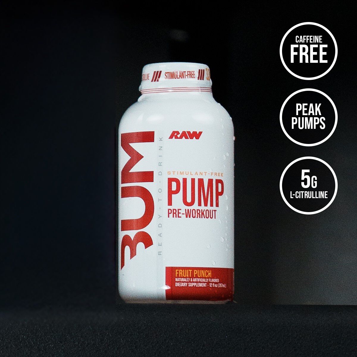 Pump Non-Stim Preworkout RTD - Fruit Punch - 12oz. (12 Bottles)  | GNC