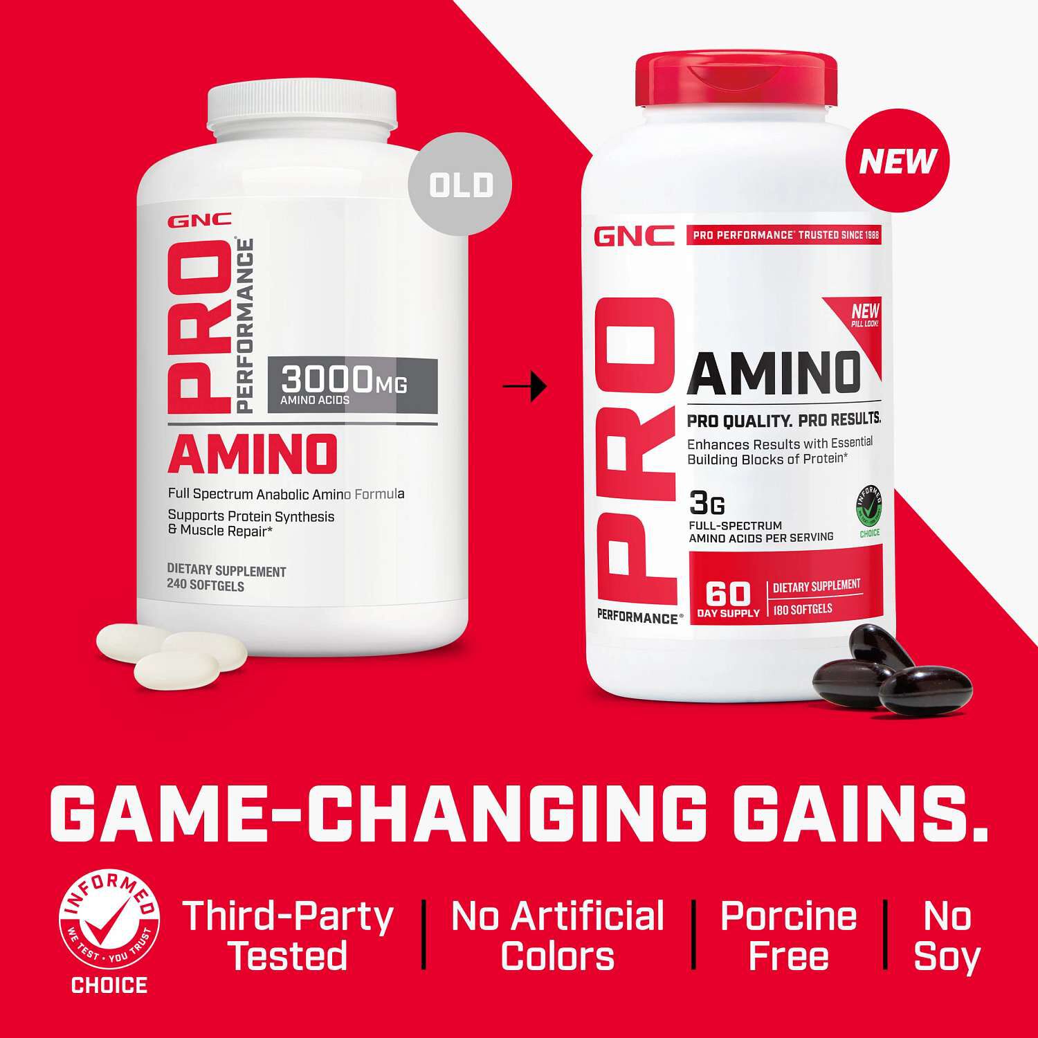 Amino Acid 3000 - 180 Softgels (60 Servings)  | GNC