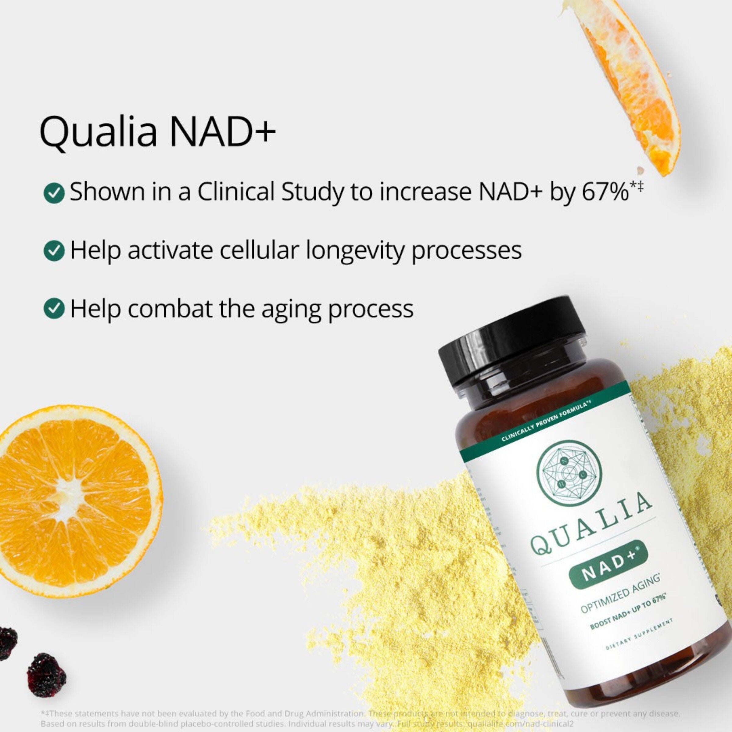 Qualia NAD+ - 42 Capsules (21 Servings)  | GNC