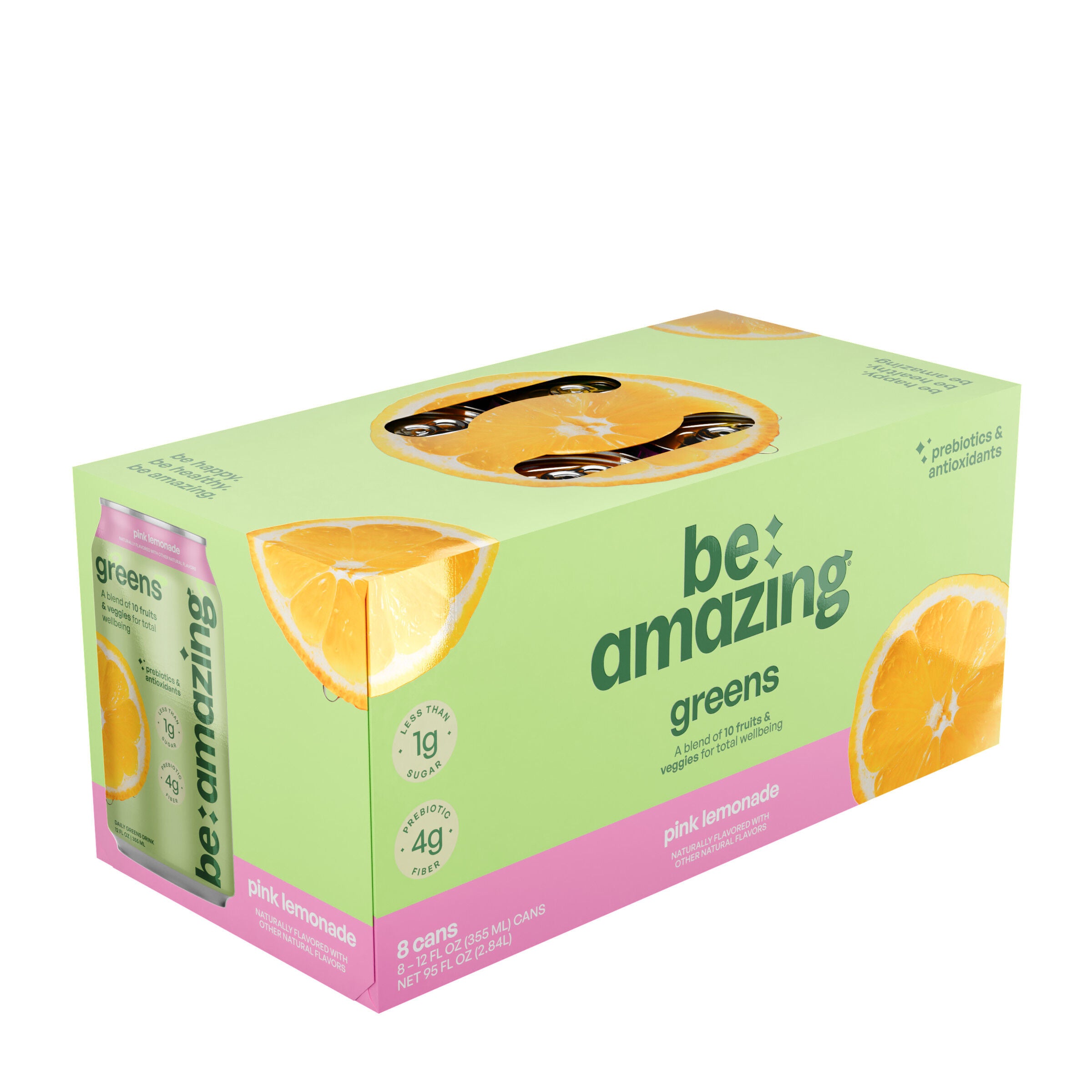 Greens RTD - Pink Lemonade - 12 fl oz (8 Cans)  | GNC