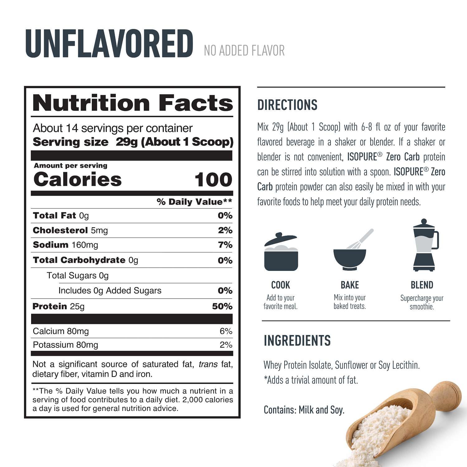 Protein Powder - Unflavored (14 Servings)