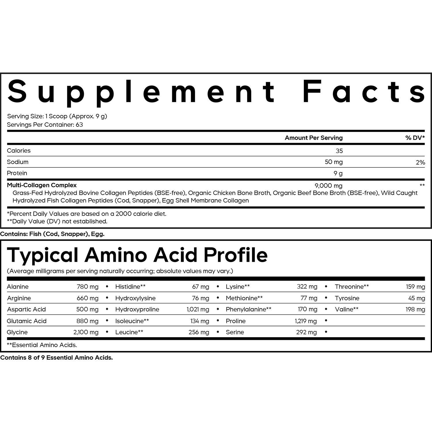 Hydrolyzed Multi Collagen Peptides Powder Type I - II - III - V and X - 20 oz. (63 Servings)  | GNC
