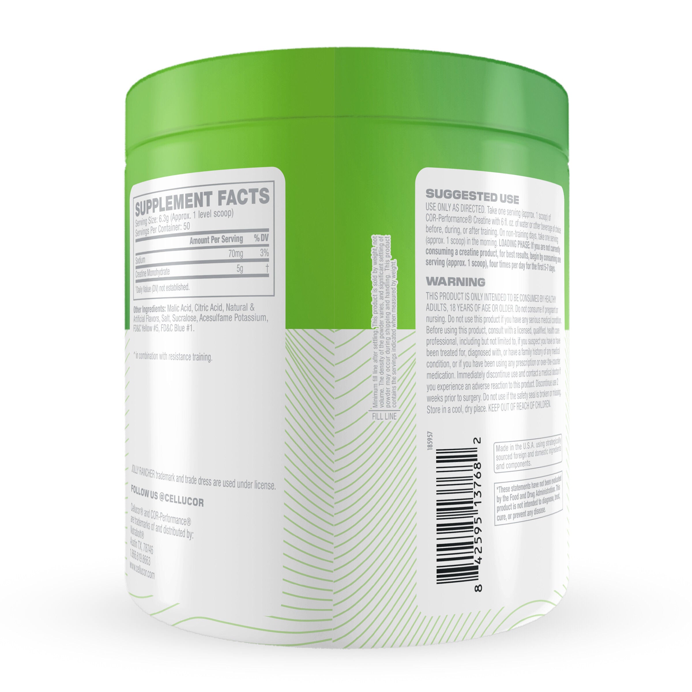 COR-Performance Creatine - Green Apple Jolly Rancher (50 Servings)  | GNC