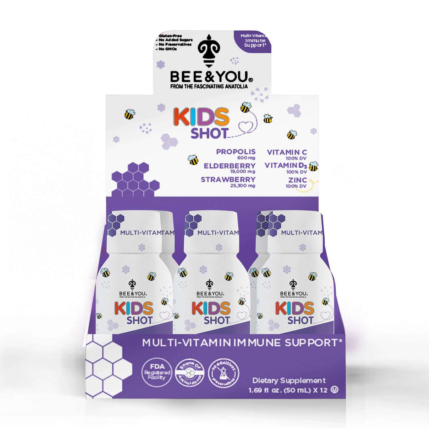 Immune Support Elderberry Kids Shot - 1.69 oz. (12 Bottls)