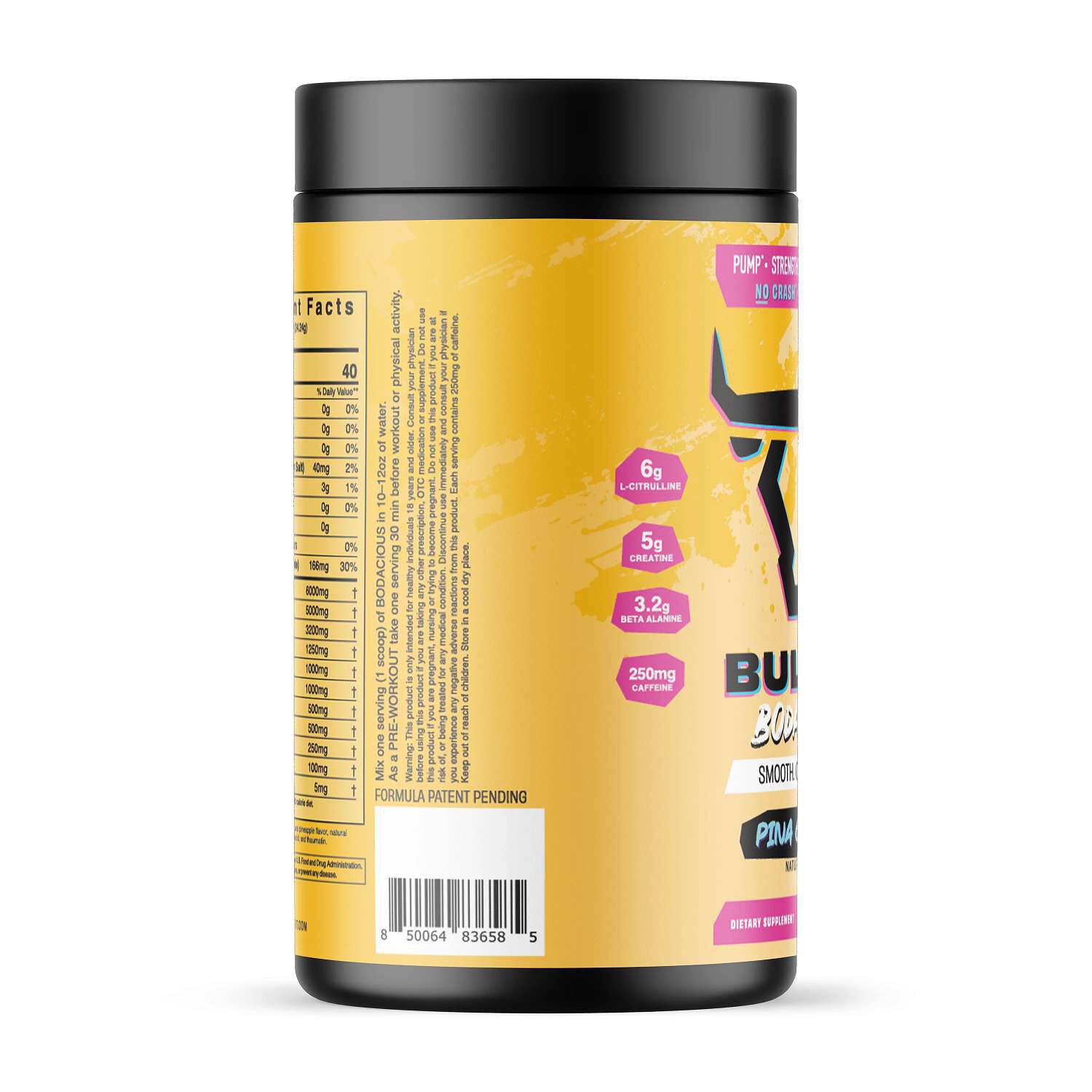 Bodacious Pre-Workout - Pina Colada (20 Servings)