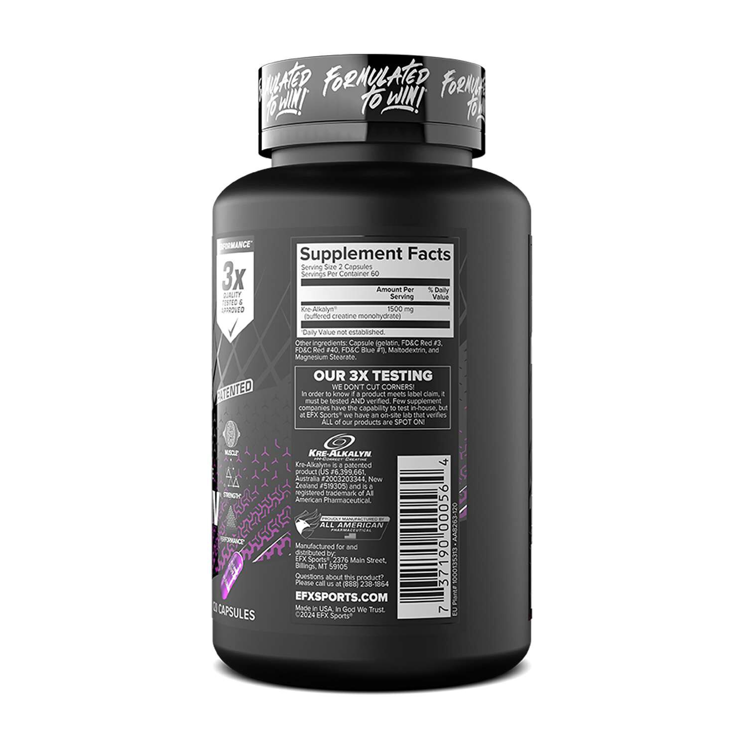 Kre-Alkalyn Creatine Monohydrate - 120 Capsules (60 Servings)  | GNC