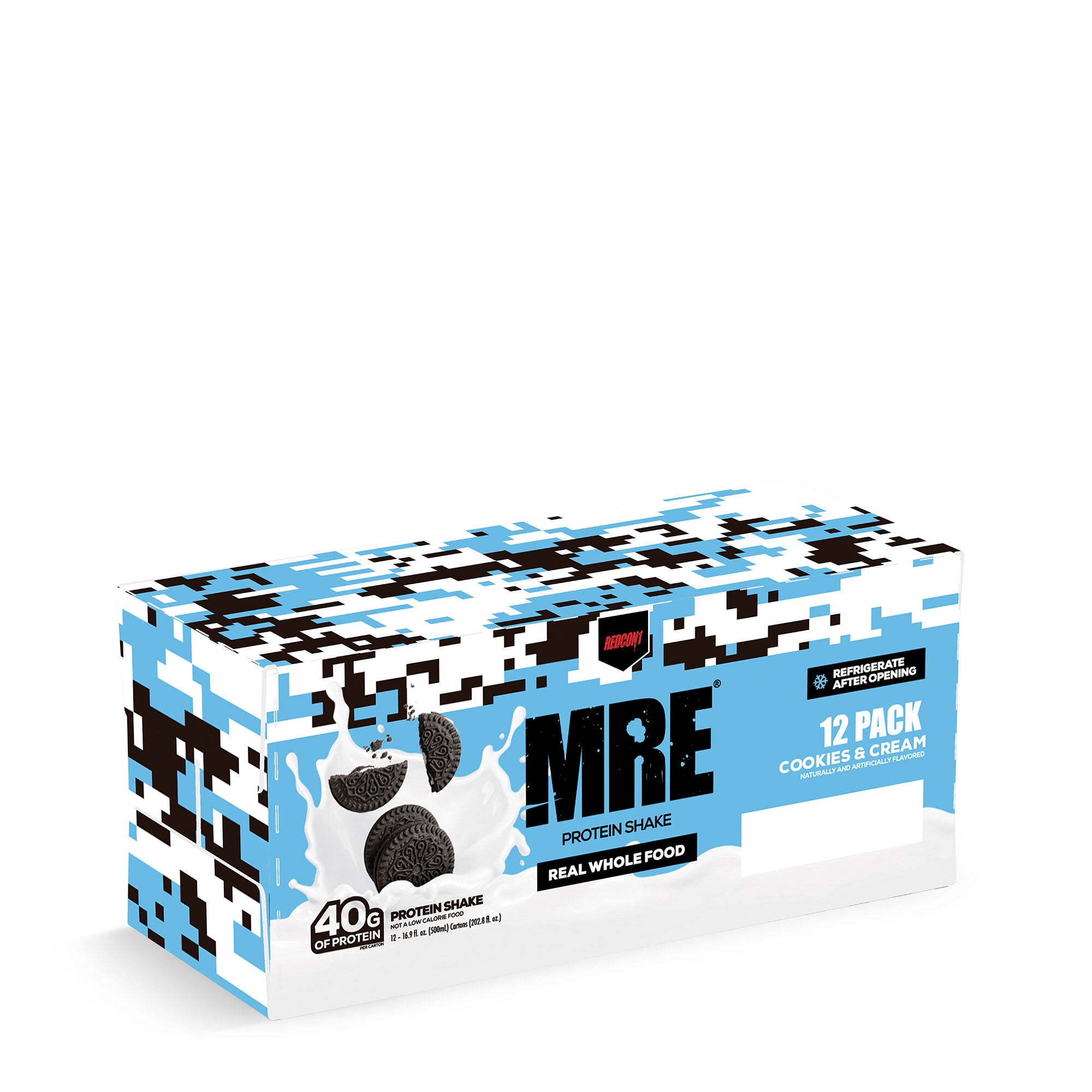 REDCON1 Mre Protein Shake - Cookies & Cream 16.9Oz. (12 Bottles)