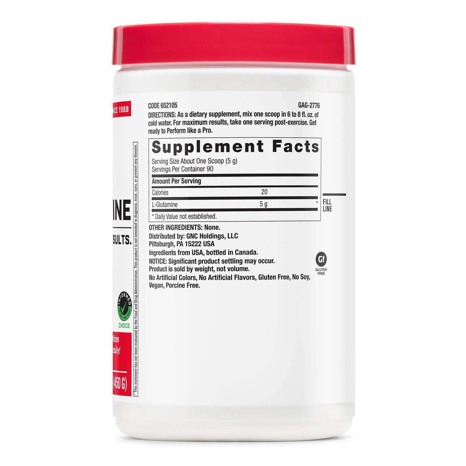 L-Glutamine 5g - Unflavored (90 Servings)