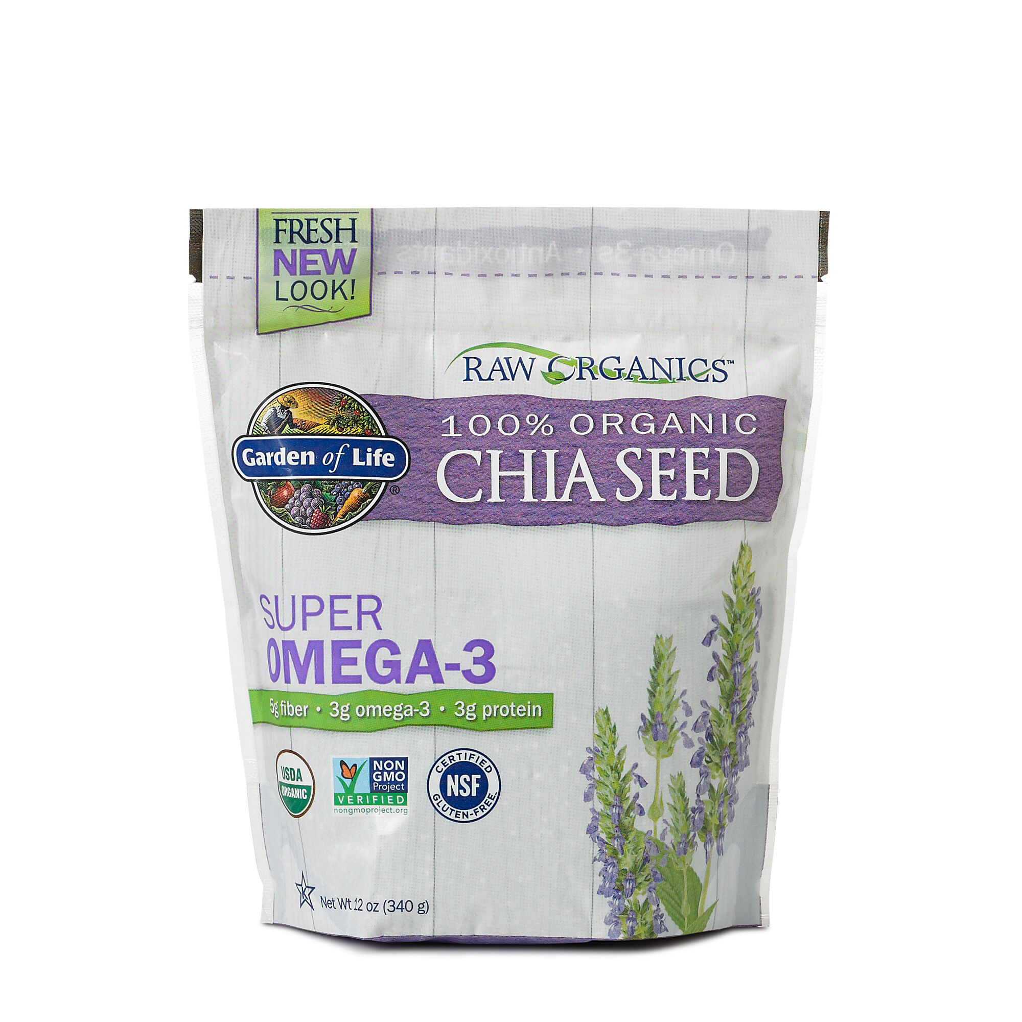 Garden Of Life Raw Organics Super Omega 3 Organic Chia Seed Gnc
