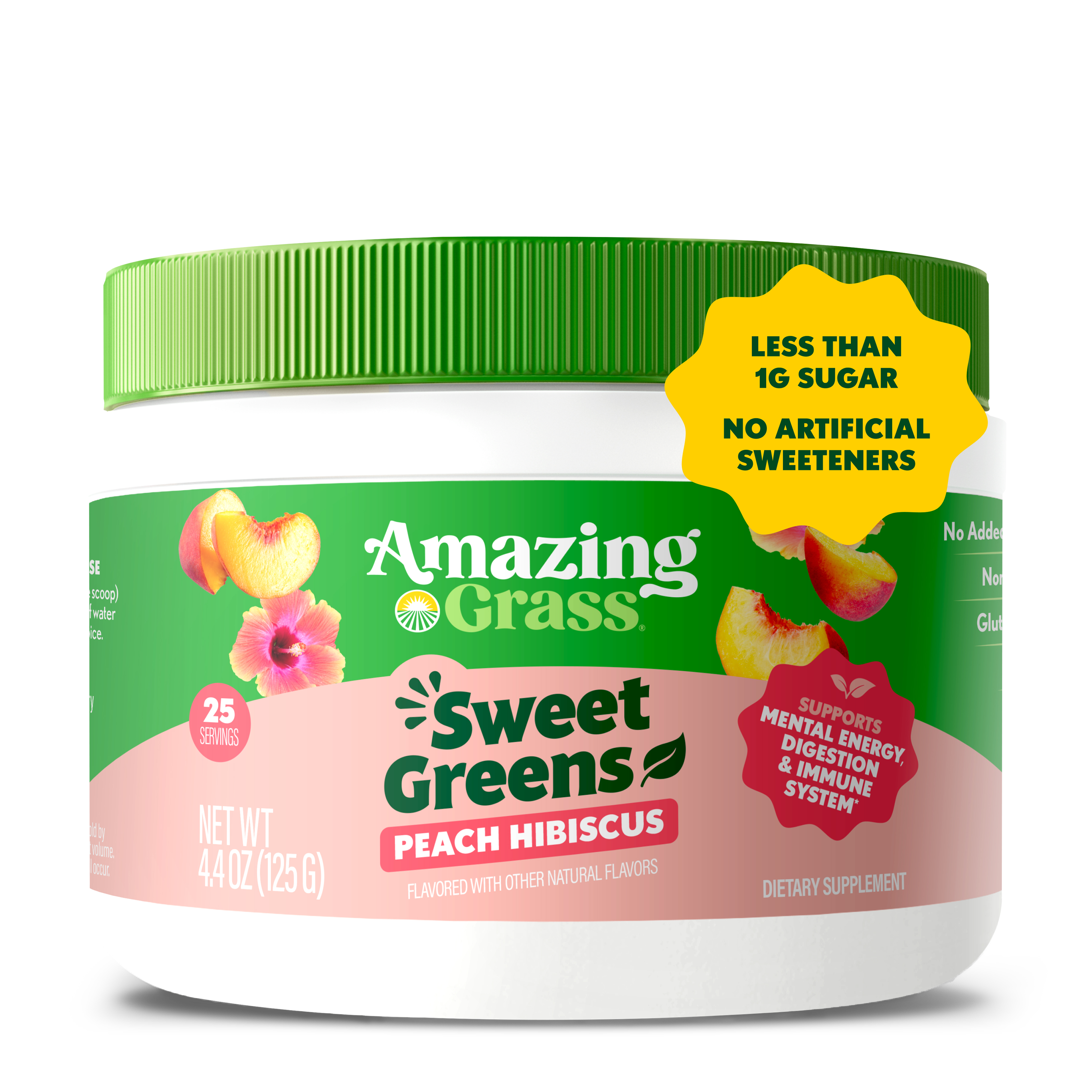 Sweet Greens - Peach Hibiscus - 4.4 oz (25 Servings)