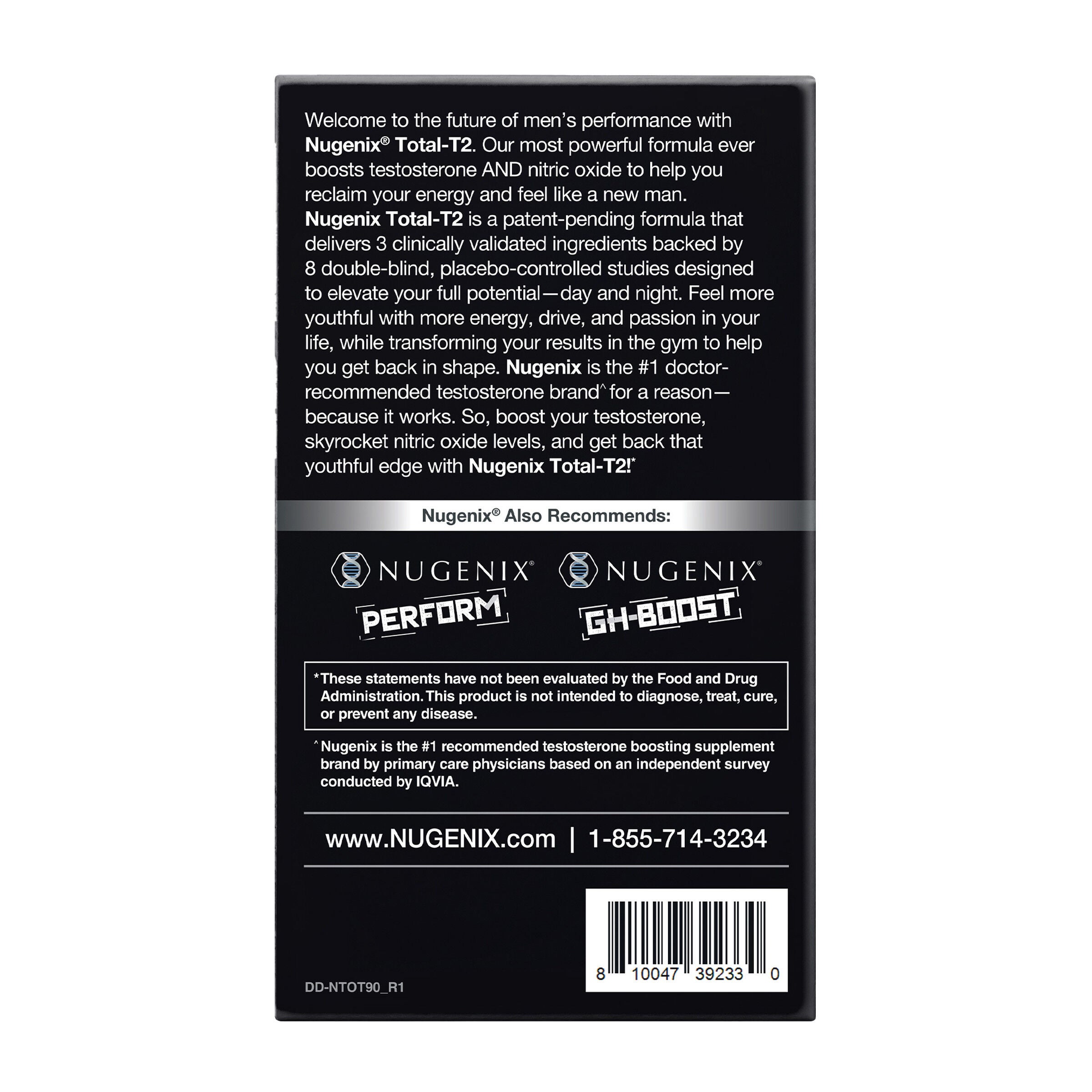 Total-T2 Total Testosterone + N.O. Boost Formula, 90 Capsules  | GNC