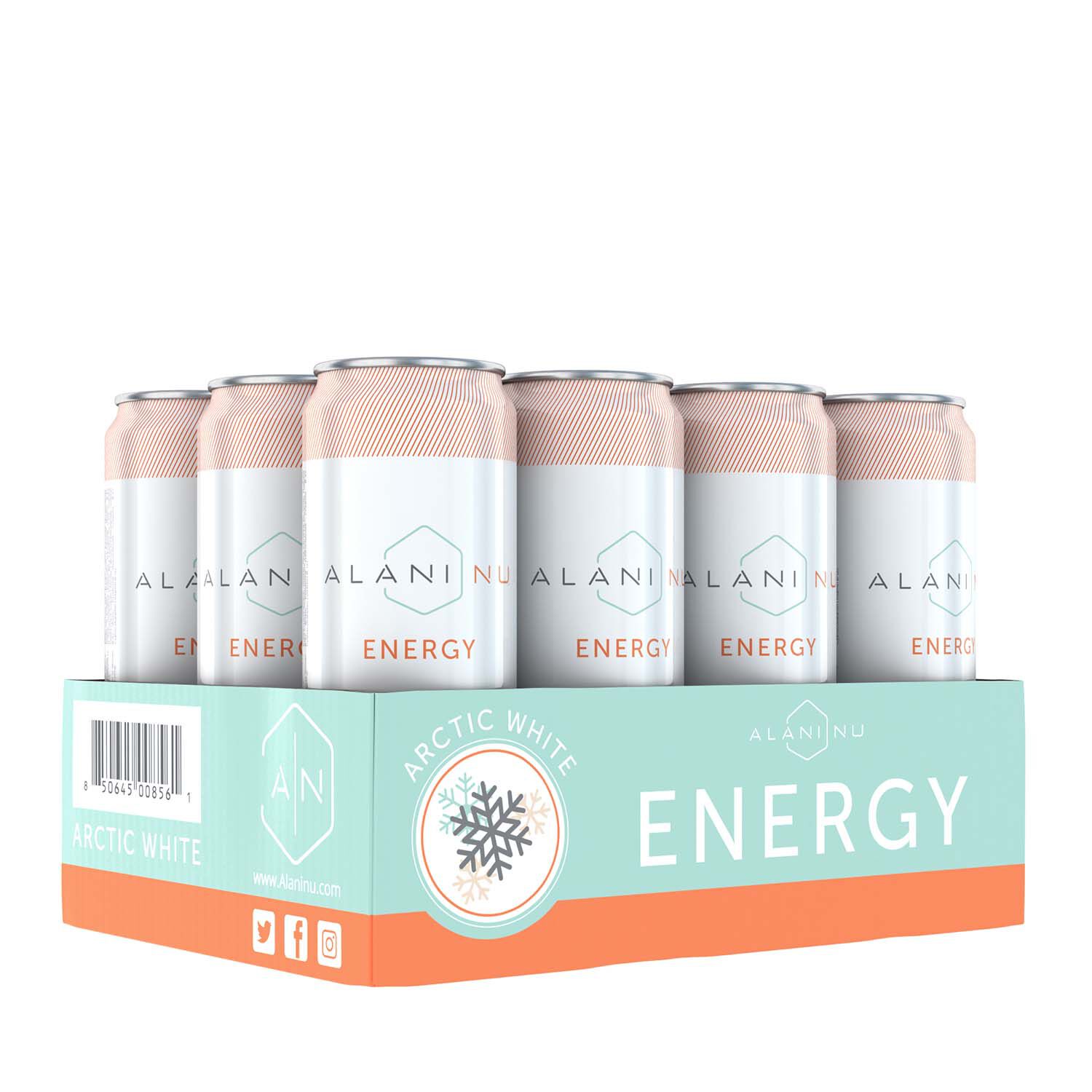 Alani Nu Energy Arctic White 12 Pack Case Gnc