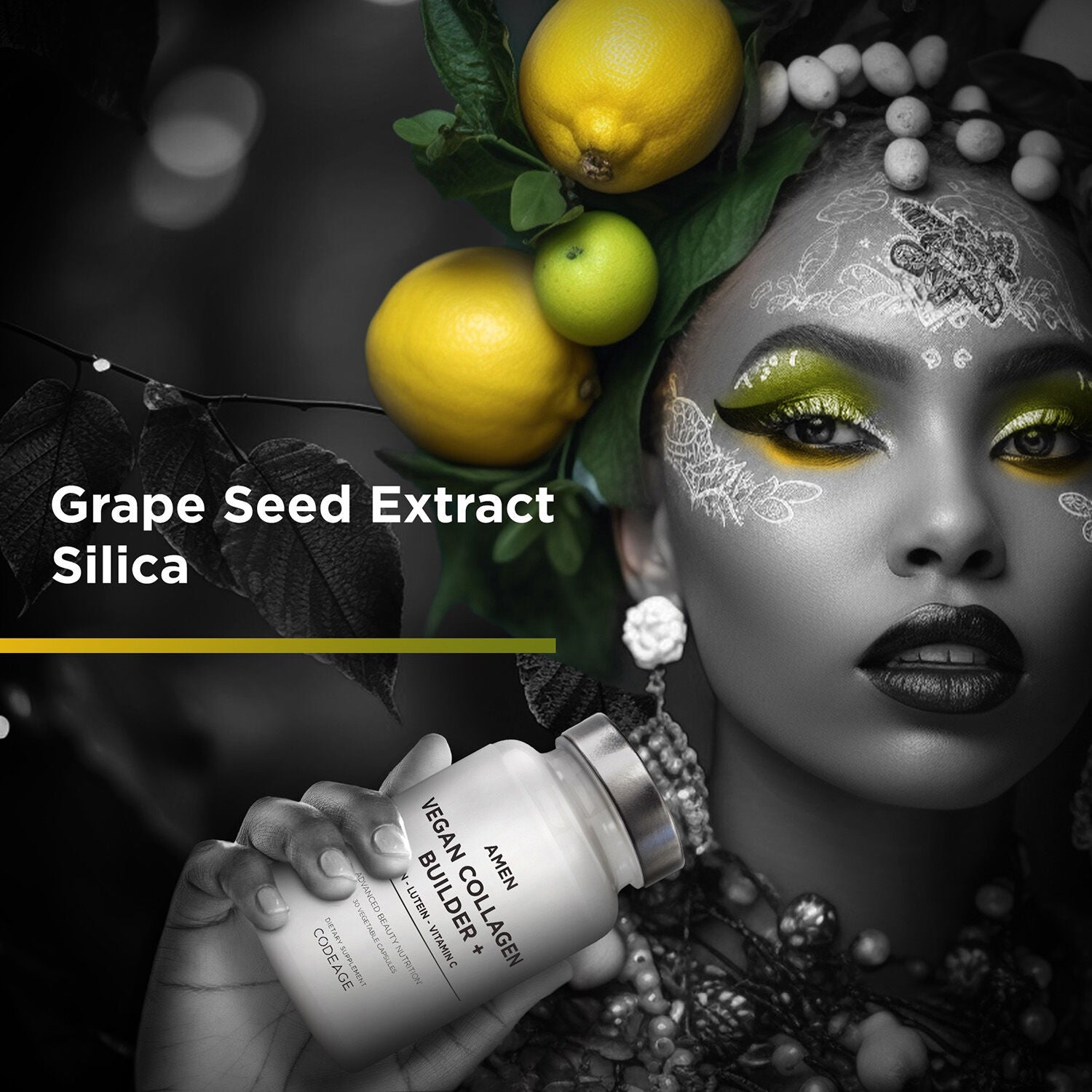 Amen Vegan Collagen Builder + Biotin and Vitamin C - 30 Tablets (30 Servings)  | GNC