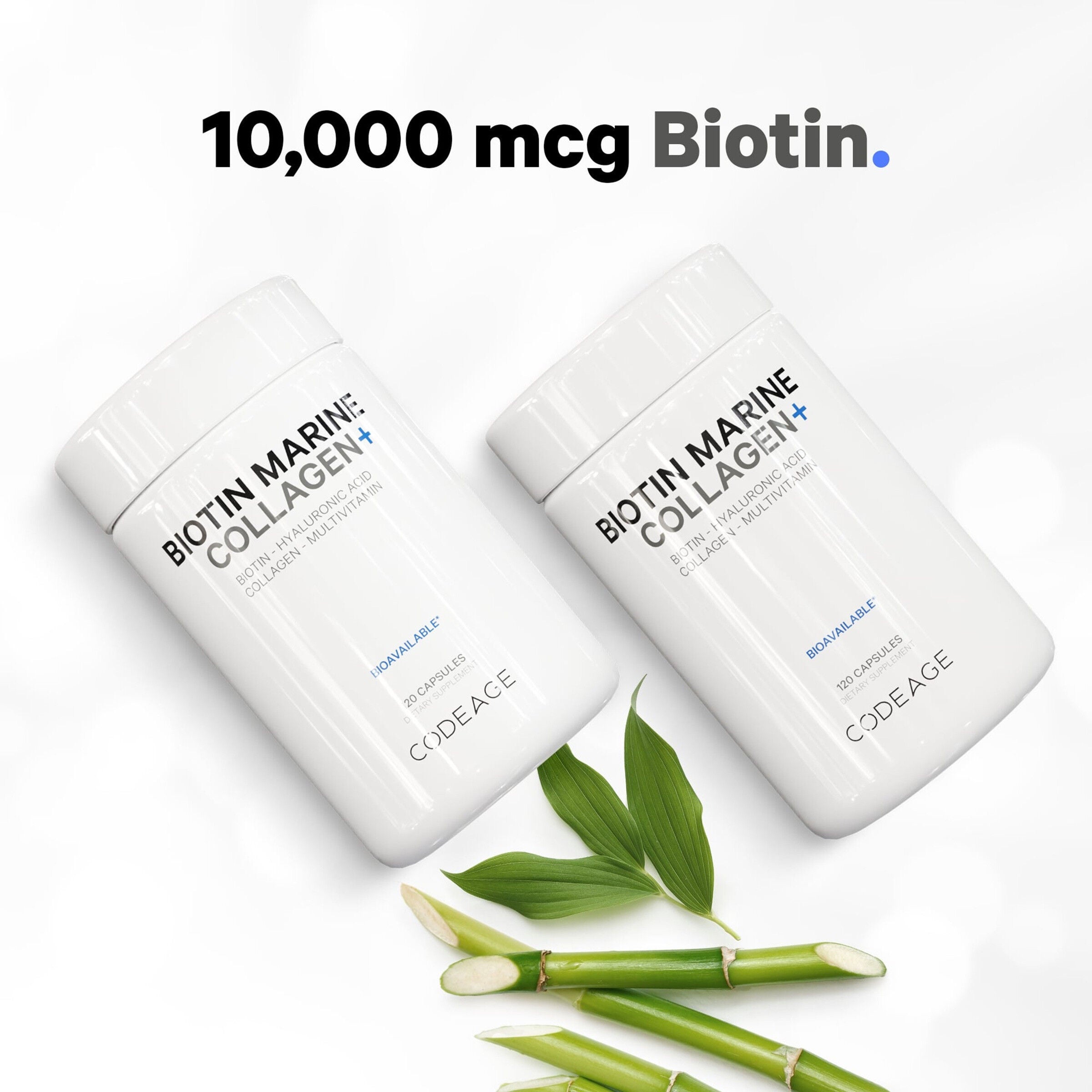 Biotin Marine Collagen+ - 120 Capsules (30 Servings)  | GNC