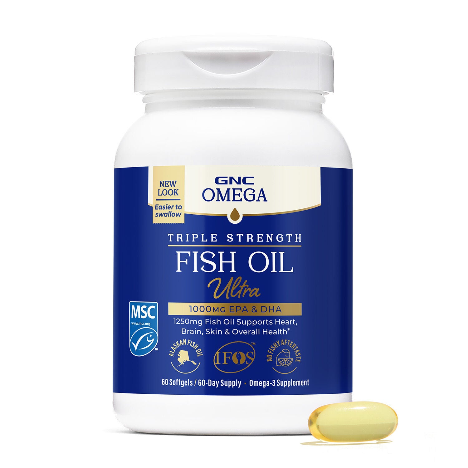 Triple Strength Fish Oil Ultra 1000mg - 60 Softgels (60 Servings)  | GNC