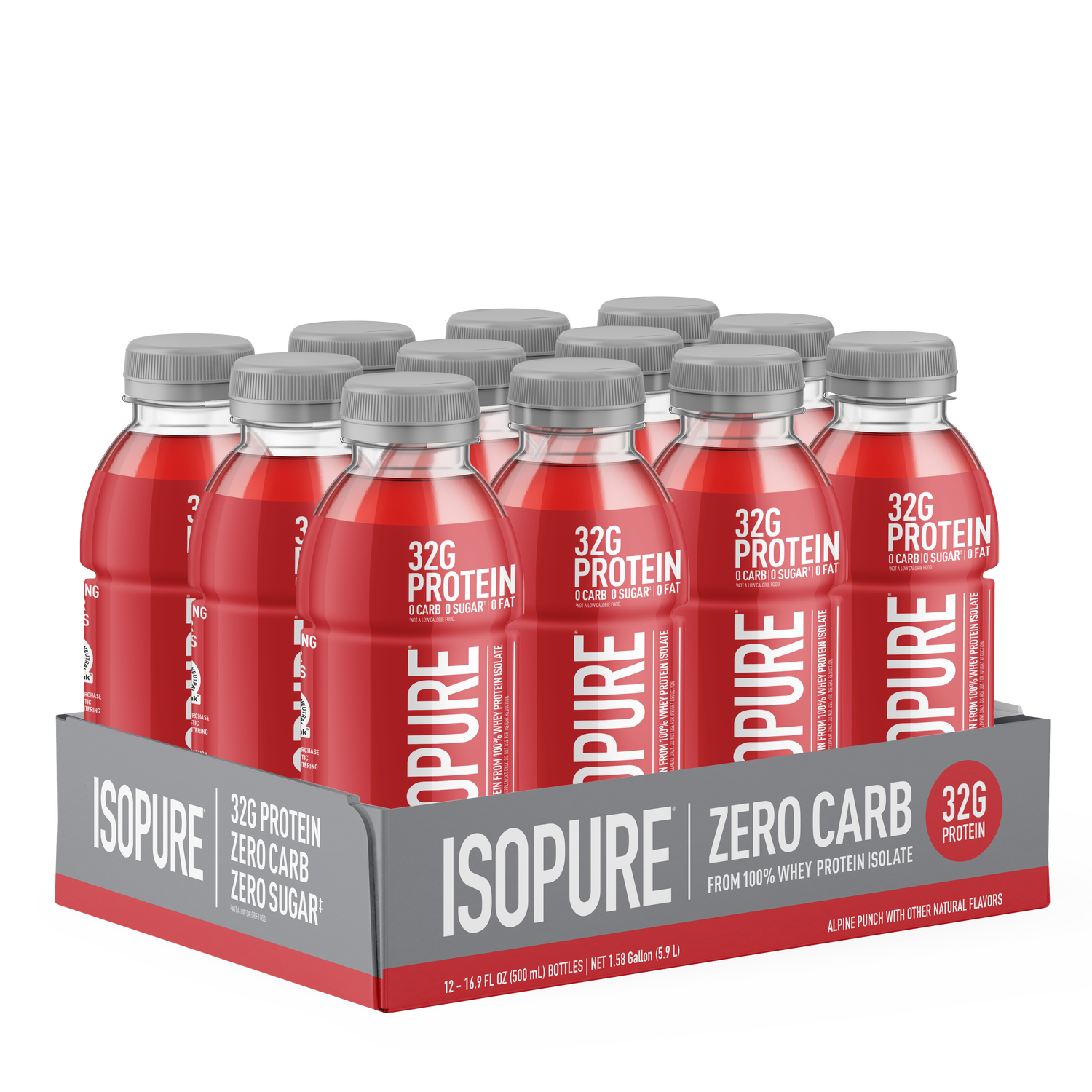 Isopure Protein Drink - Alpine Punch - 16.9Oz (12 Bottles)