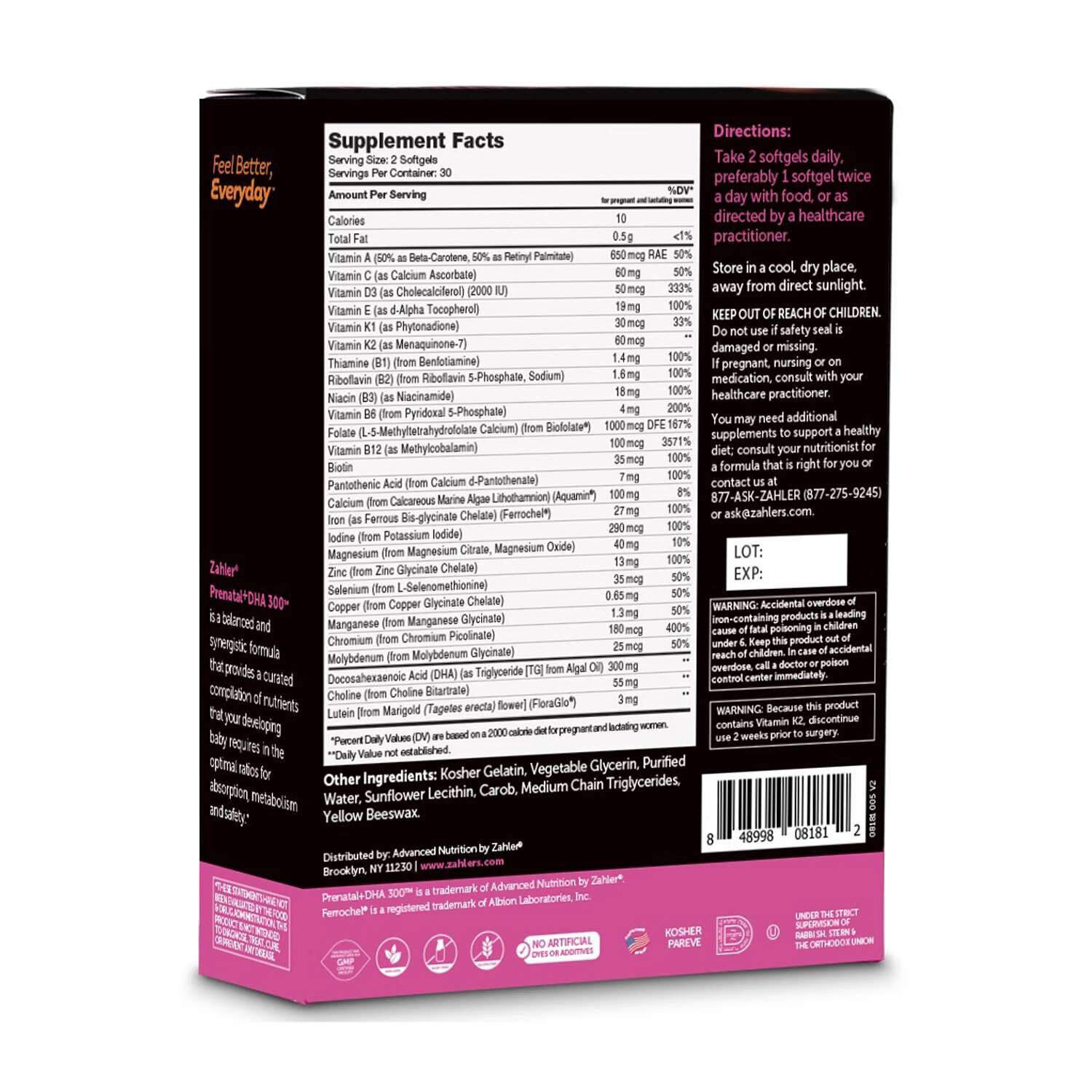 Prenatal + DHA - 60 Softgels (30 Servings)