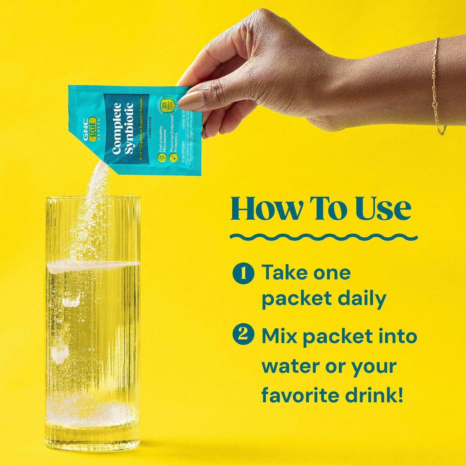 Complete Synbiotic 4-in-1 Digestive Support Powder - 30 Packets (30 Servings)  | GNC