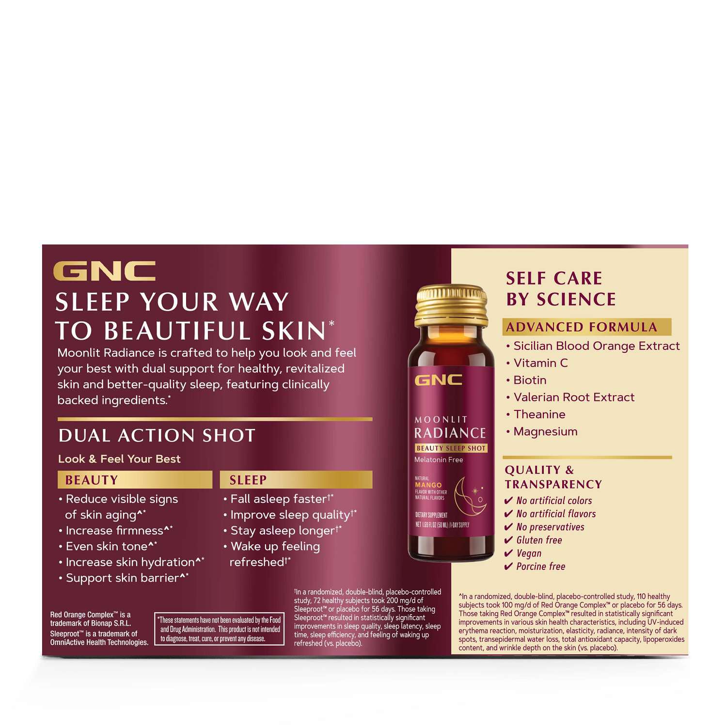 Moonlit Radiance Beauty Sleep Shot - Mango - 10 Bottles (10 Servings)  | GNC