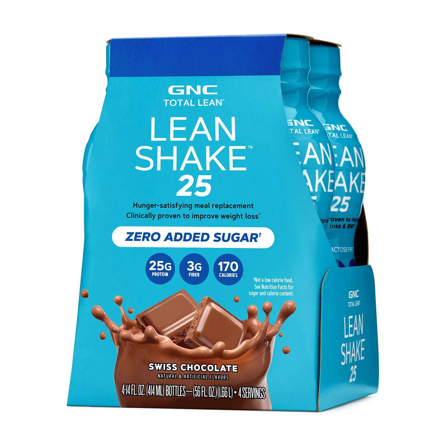 Lean Shake&trade; 25 - Swiss Chocolate - 14oz. (4 Bottles) Swiss Chocolate | GNC