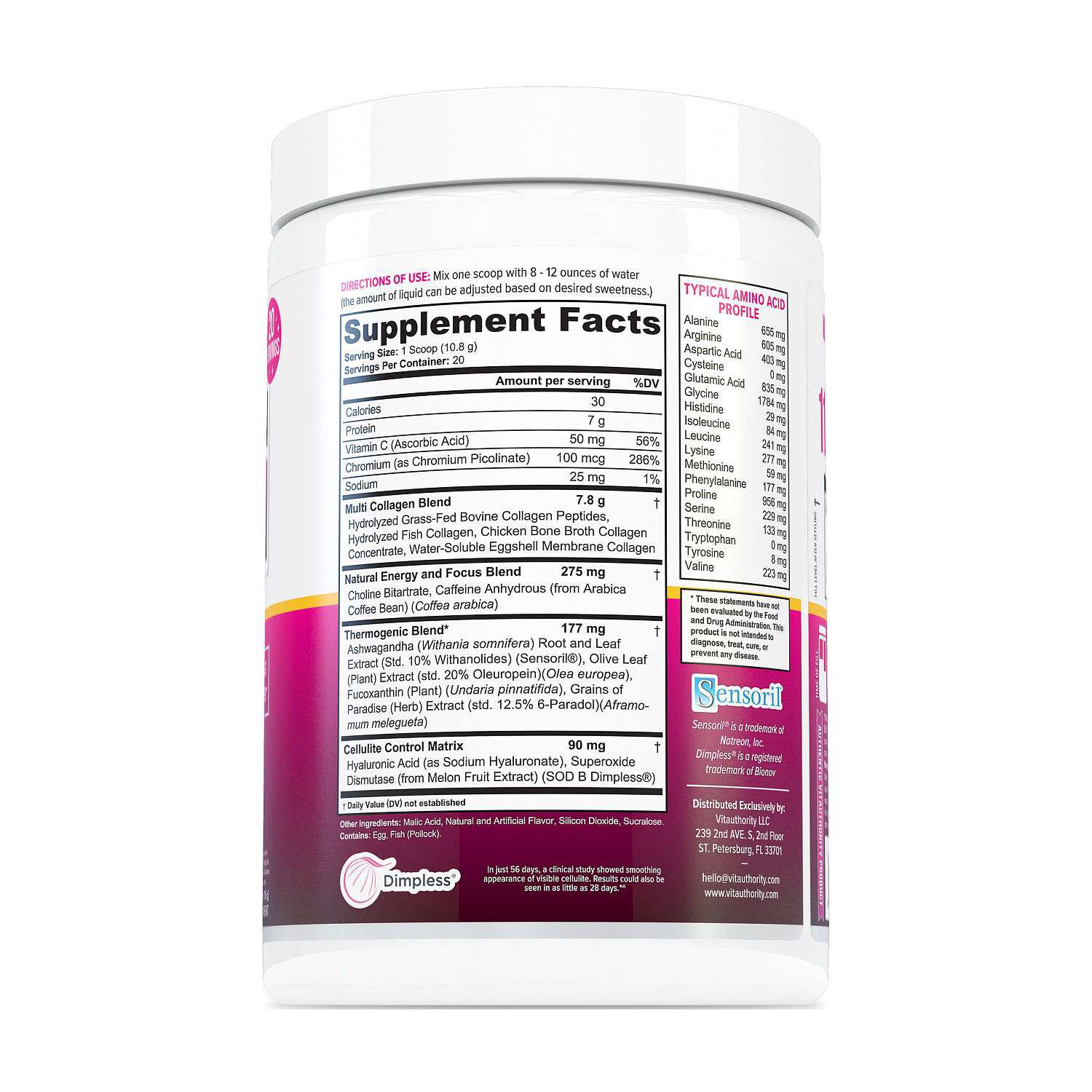 Multi Collagen Burn: Energy - Tropical Punch -  7.62oz (20 Servings)