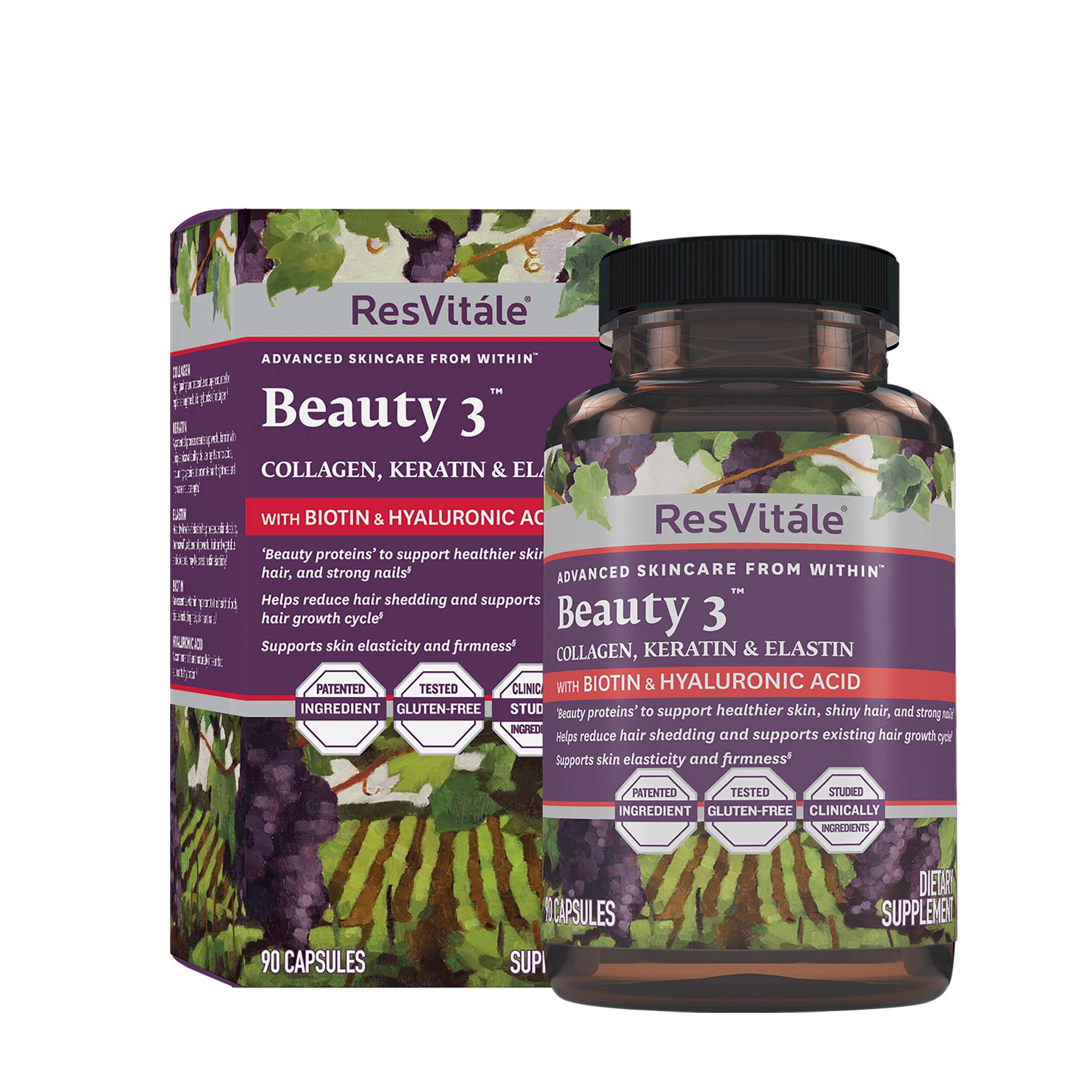 ResVitále Beauty 3 Healthy - 90 Capsules (30 Servings)