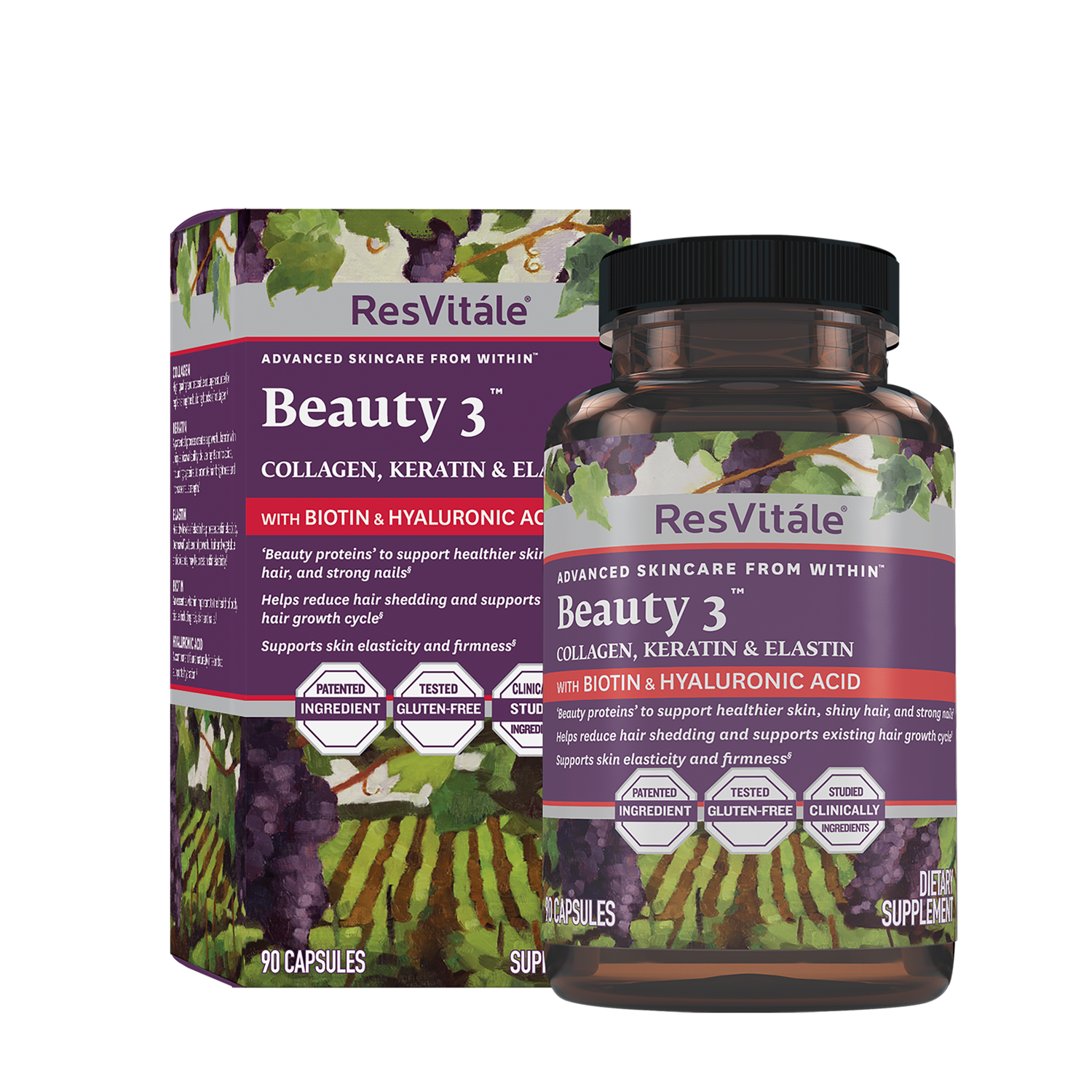 ResVitále Beauty 3 Healthy - 90 Capsules (30 Servings)