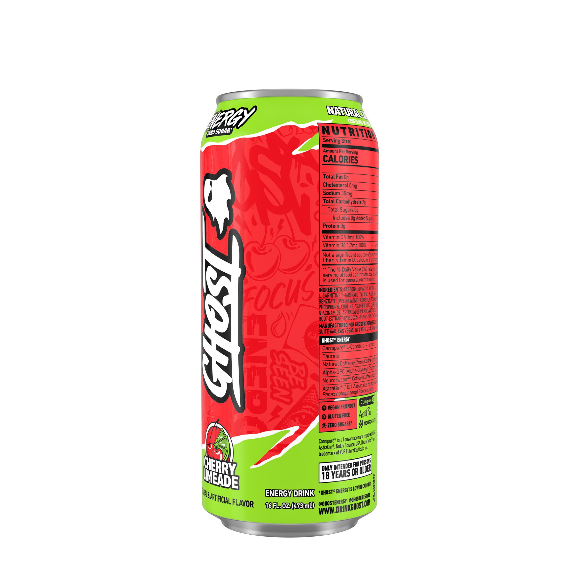 Energy Drink - Cherry Limeade - 16oz. (12 Cans) Cherry Limeade | GNC
