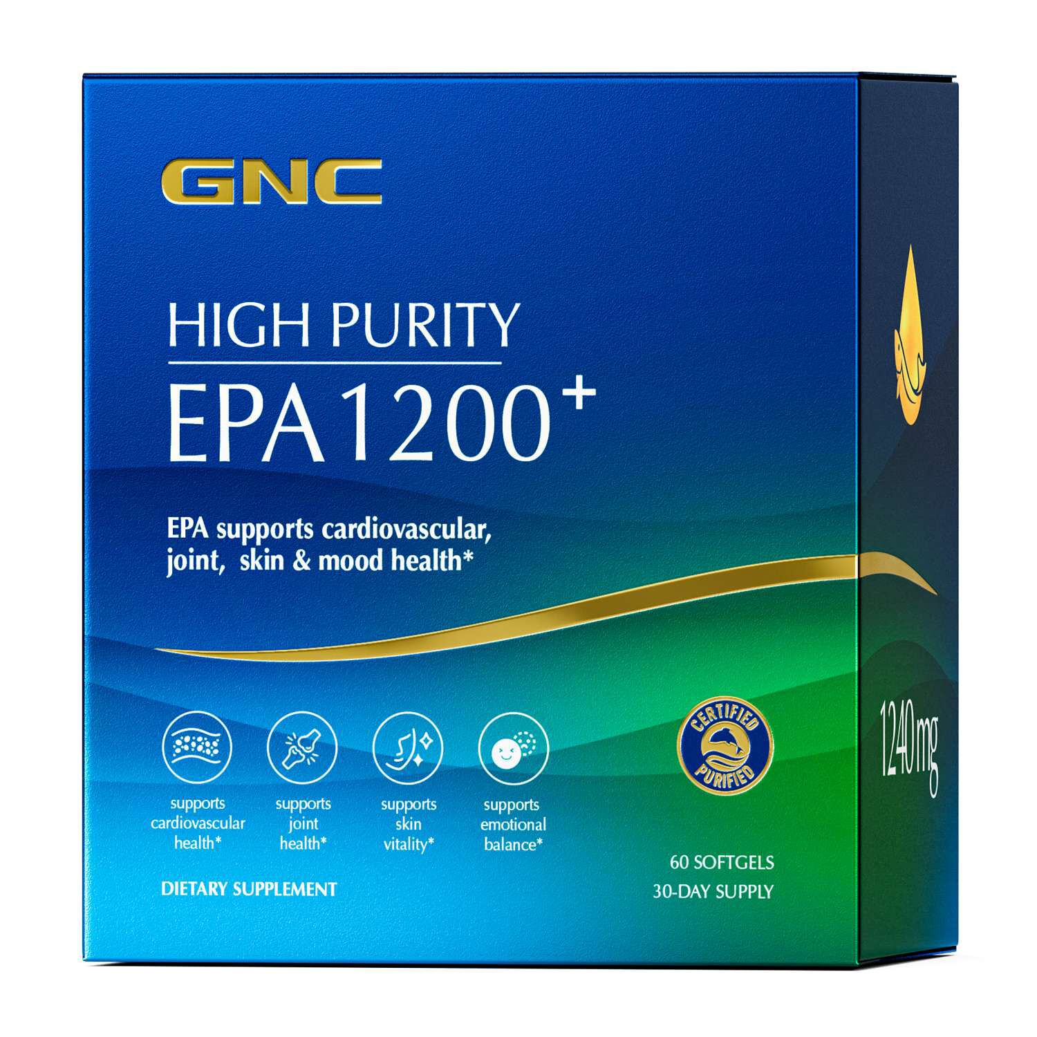 High Purity EPA 1200+ - 60 Softgels (30 Servings)  | GNC