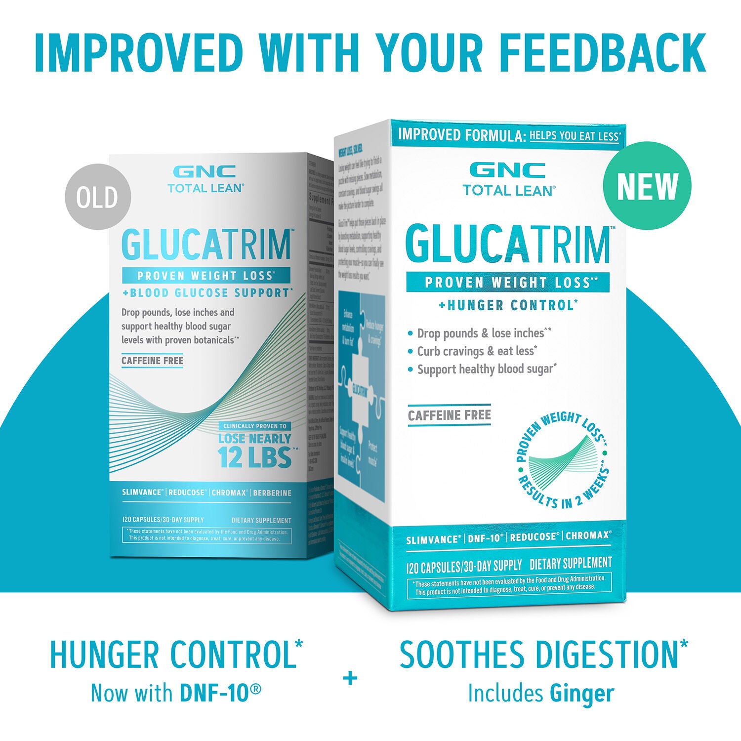 New &amp; Improved GlucaTrim&trade; - 120 Capsules (60 Servings)  | GNC