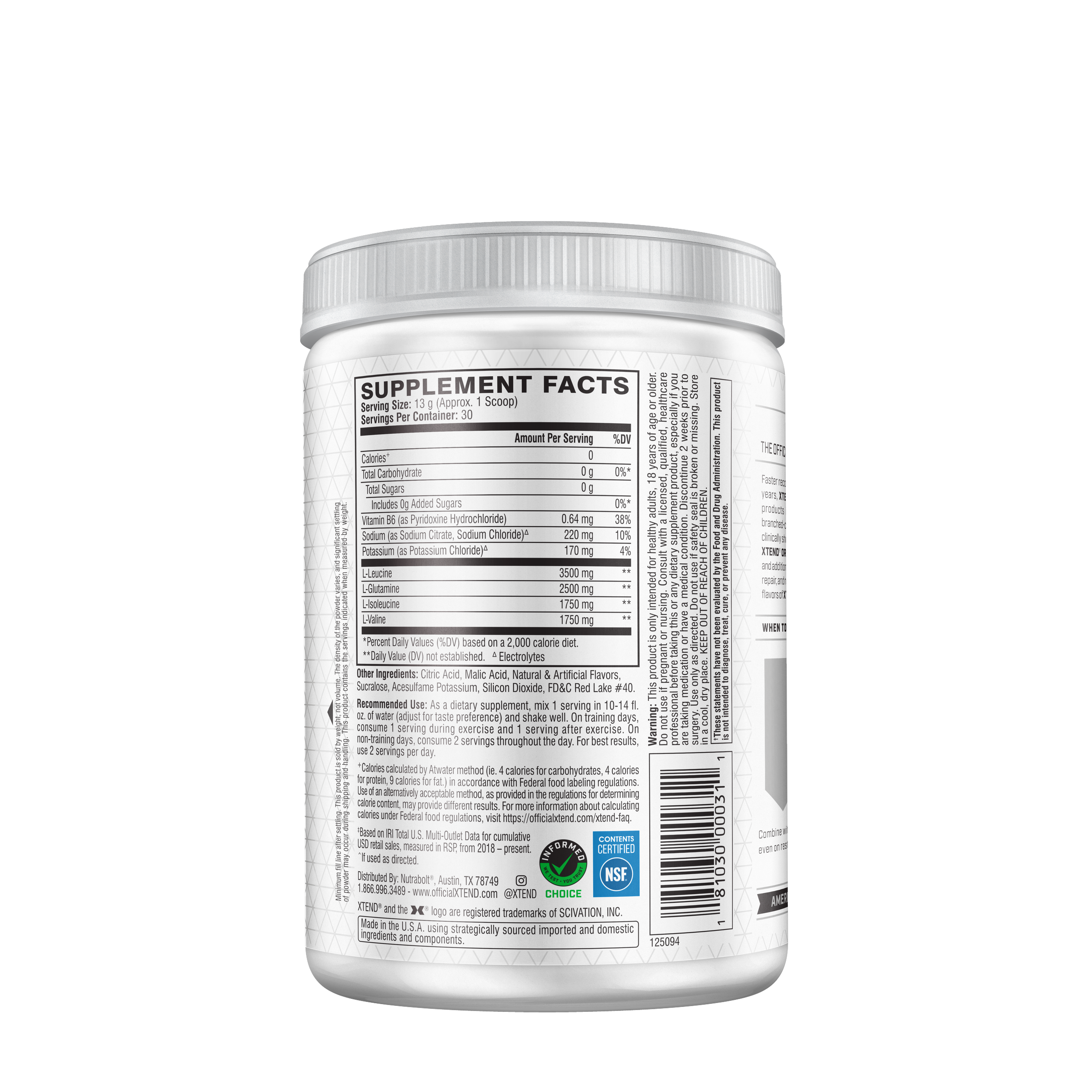 XTEND Original BCAA Supplement - 7 g BCAA, 30 Servings | GNC