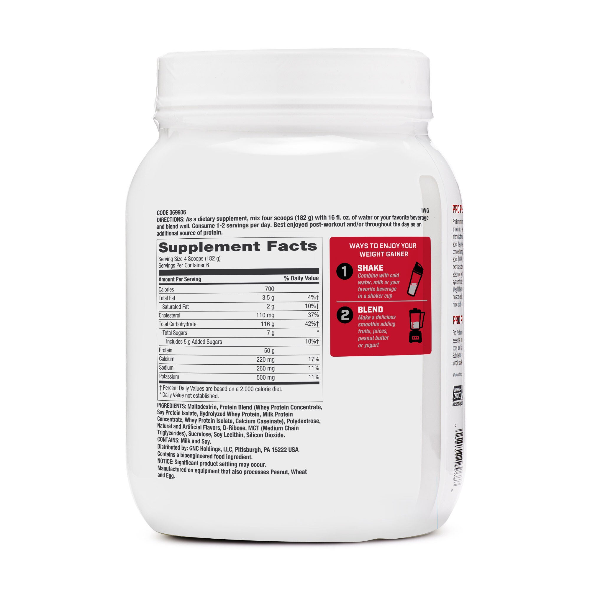 Weight Gainer - Vanilla Ice Cream (6 Servings) Vanilla Ice Cream | GNC