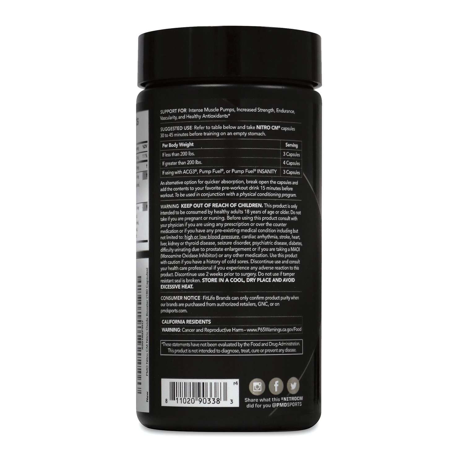 NitroCM® - 180 Capsules (45 Servings)